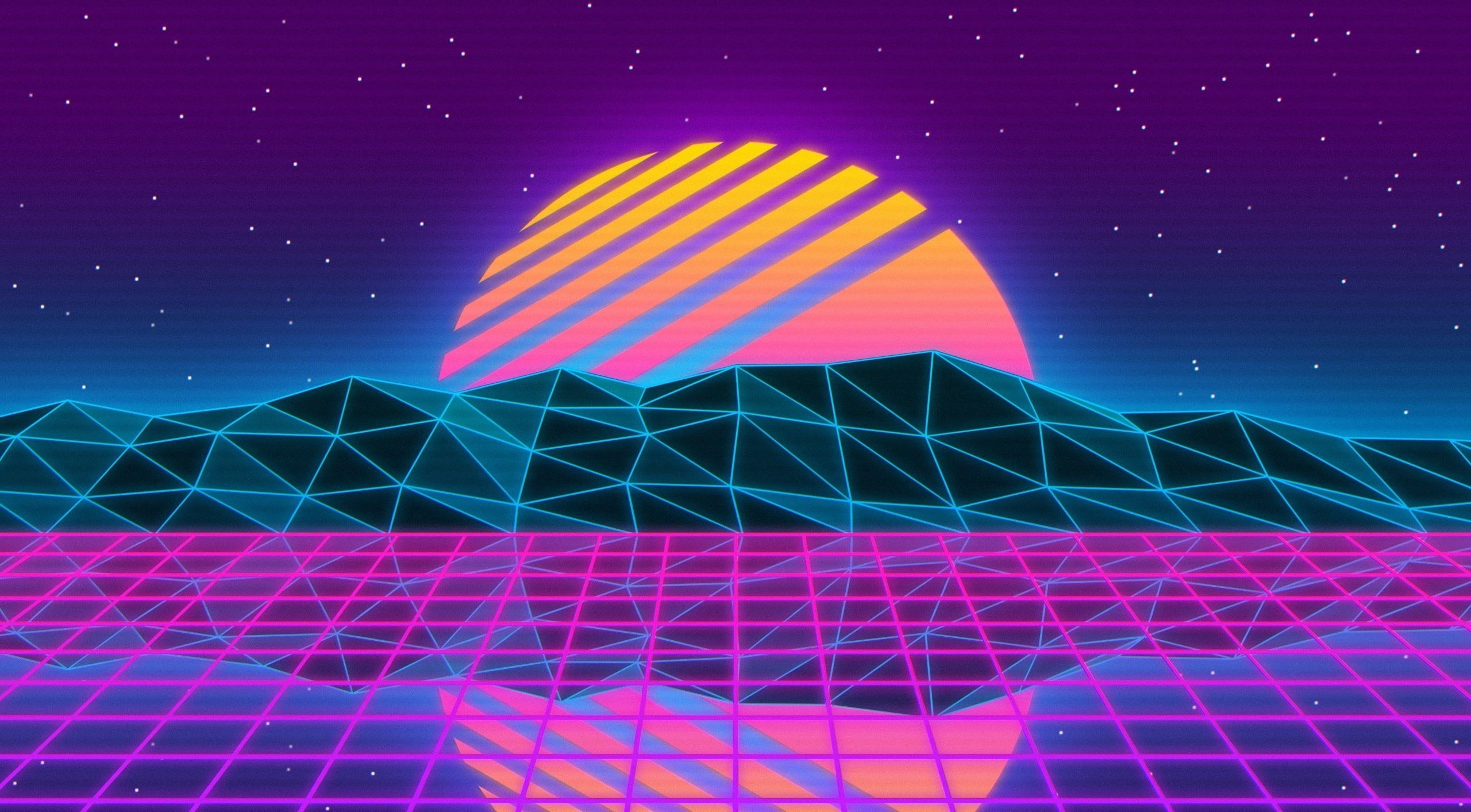 2560x1420 Vaporwave #Music #Blue #Style #Purple #Yellow #Music #Sunset #Background # Retro #vaporwave #aesthetic #abstra. Vaporwave wallpaper, Vaporwave, Vaporwave aesthetic, Desktop