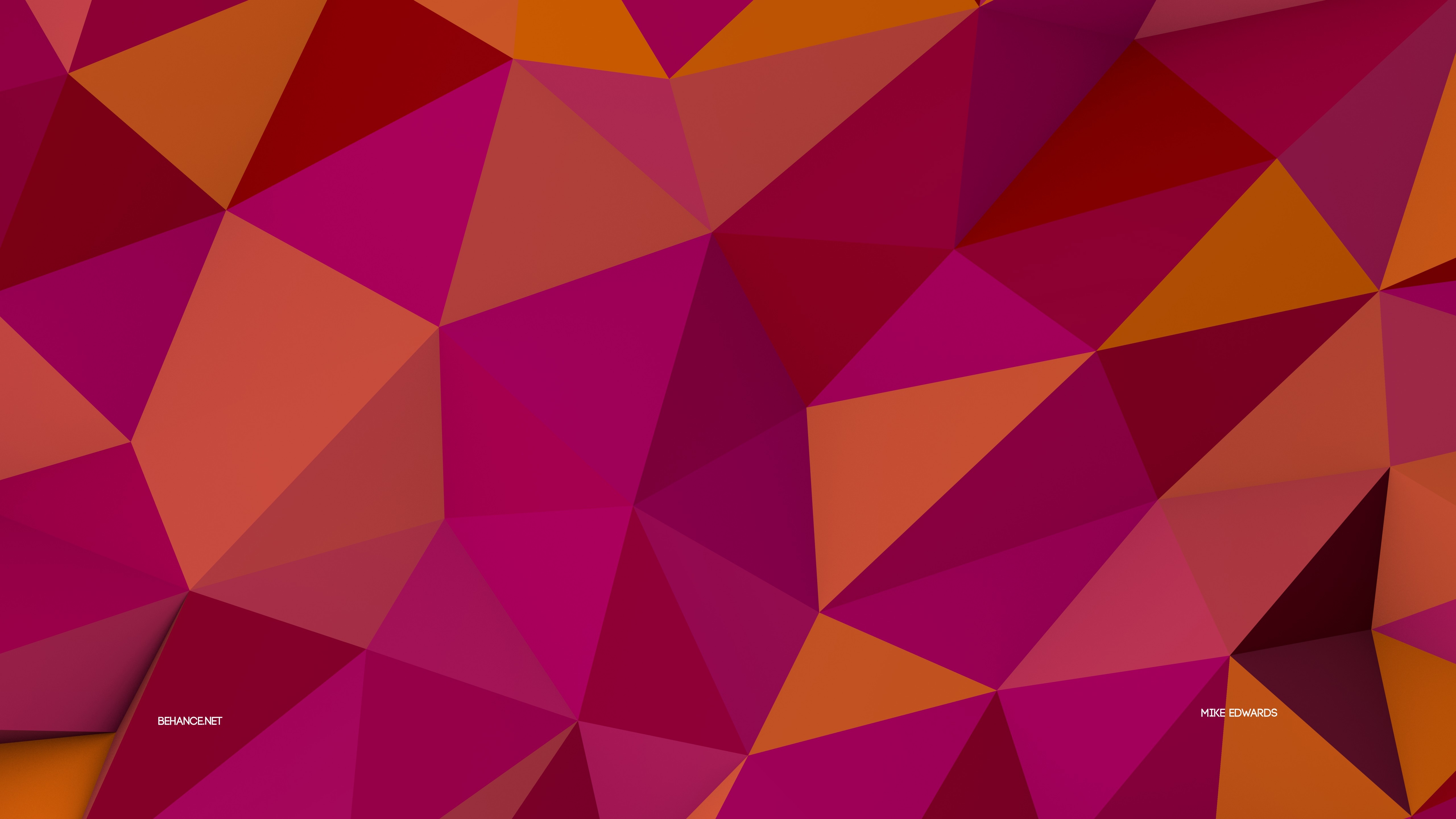 5120x2880 Wallpaper polygon, 4k, 5k wallpaper, 8k, pink, orange, background, pattern, OS, Desktop