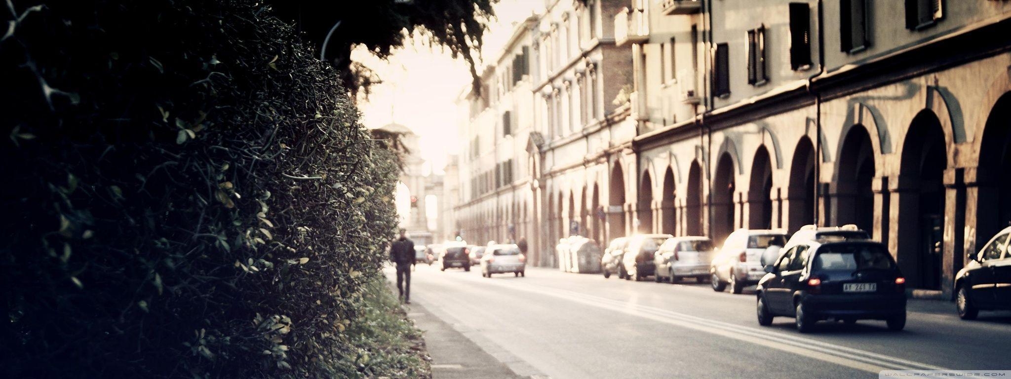 2050x770 Street In Italy HD desktop wallpaper, High Definition, Dual Screen