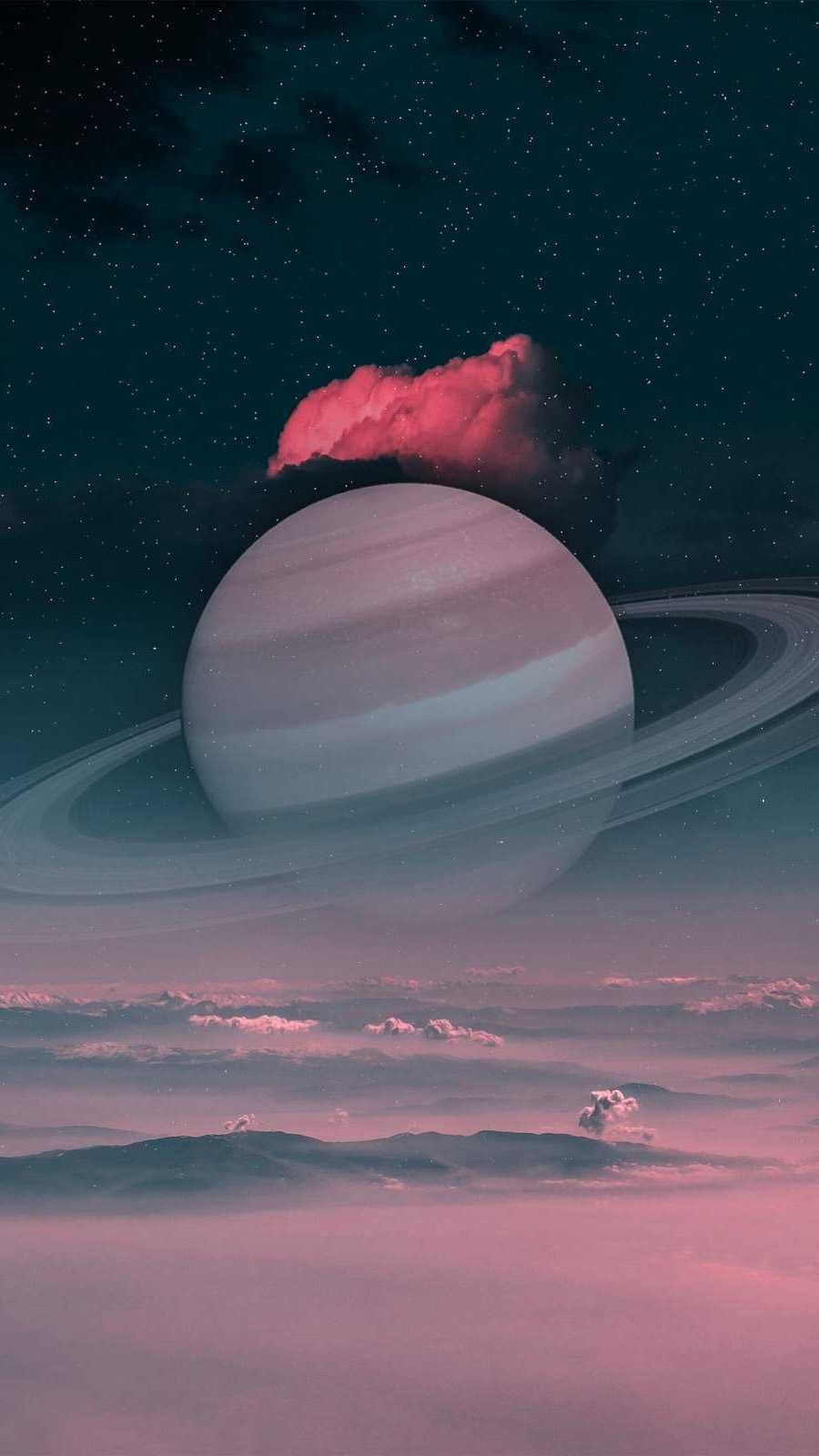 900x1600 Saturn Wallpaper Discover more Galaxy, Planet, Saturn, Solar System, Space wallpaper.. Saturn iphone wallpaper, Galaxy phone background, Phone background, Phone