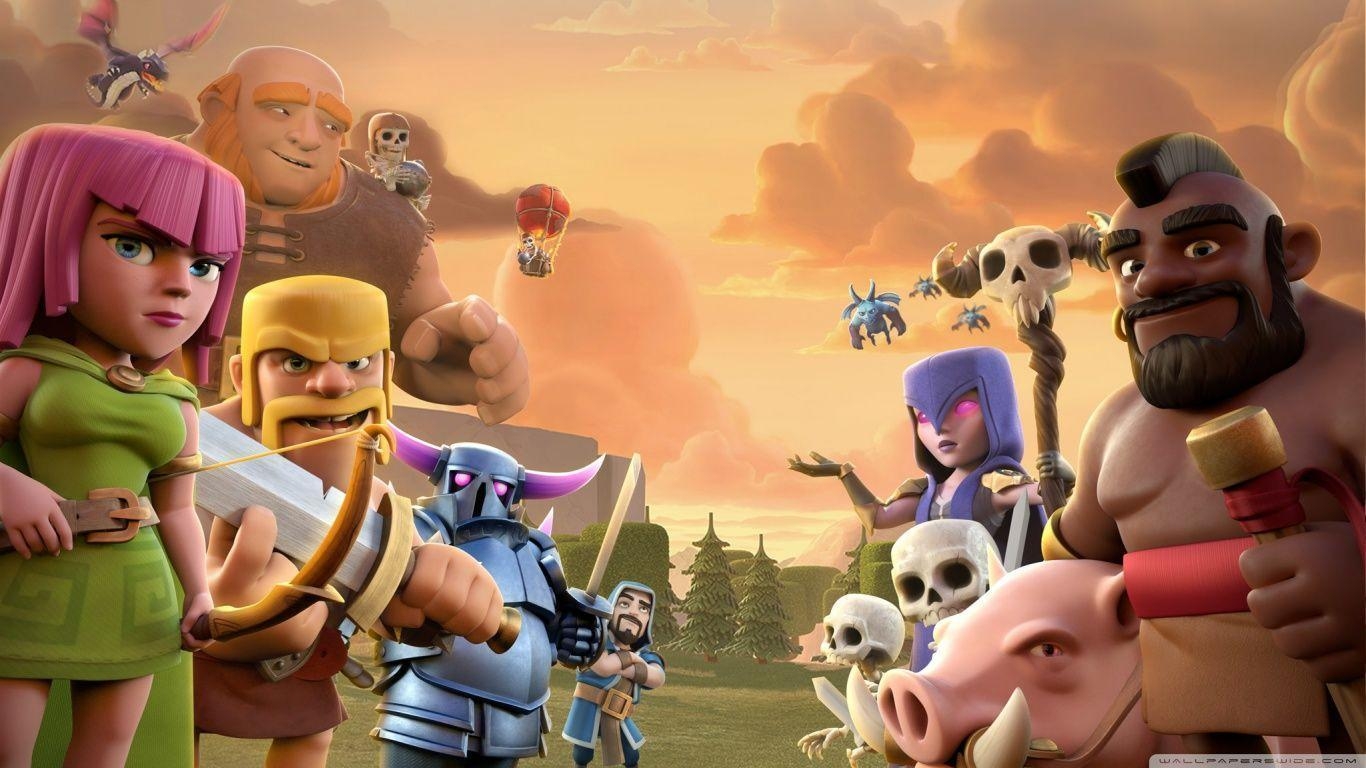 1370x770 Clash Of Clans Ultra HD Desktop Background Wallpaper for 4K UHD TV, Tablet, Desktop