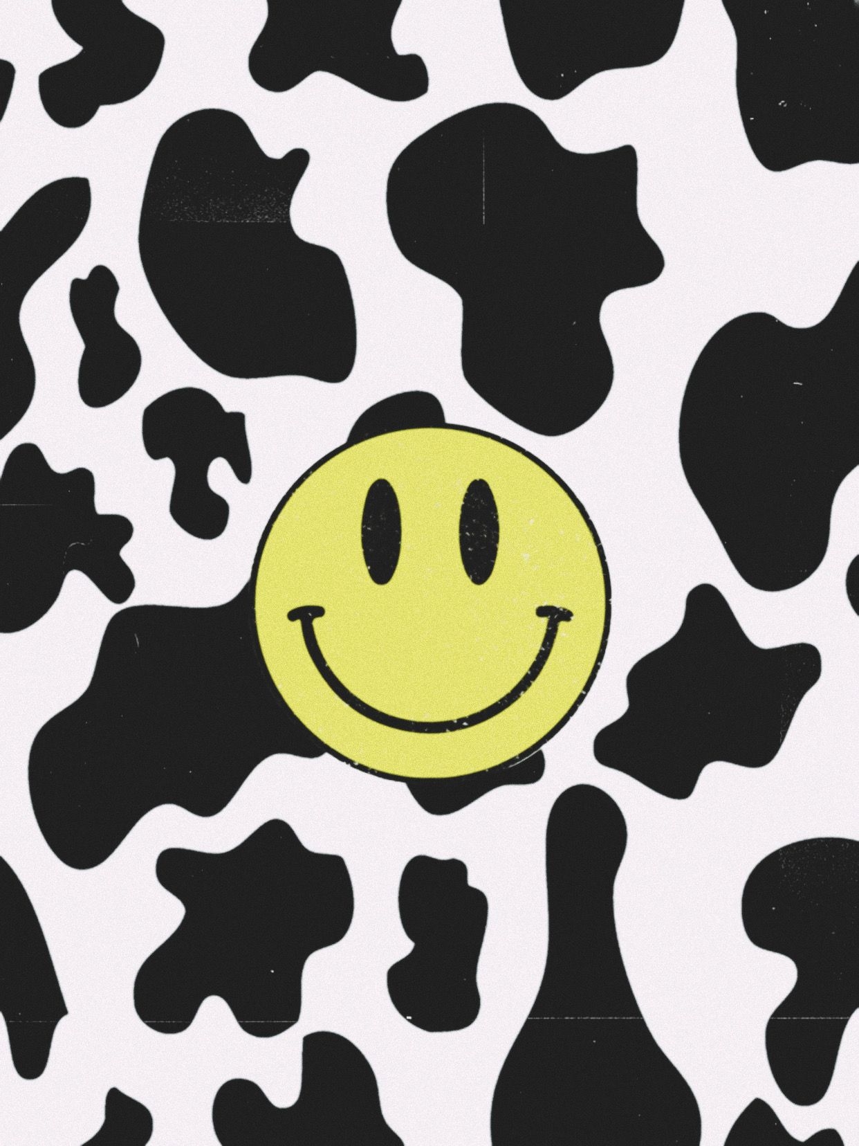 1250x1660 Smiley face wallpaper. Cow print wallpaper, Cow wallpaper, iPhone wallpaper pattern, Phone