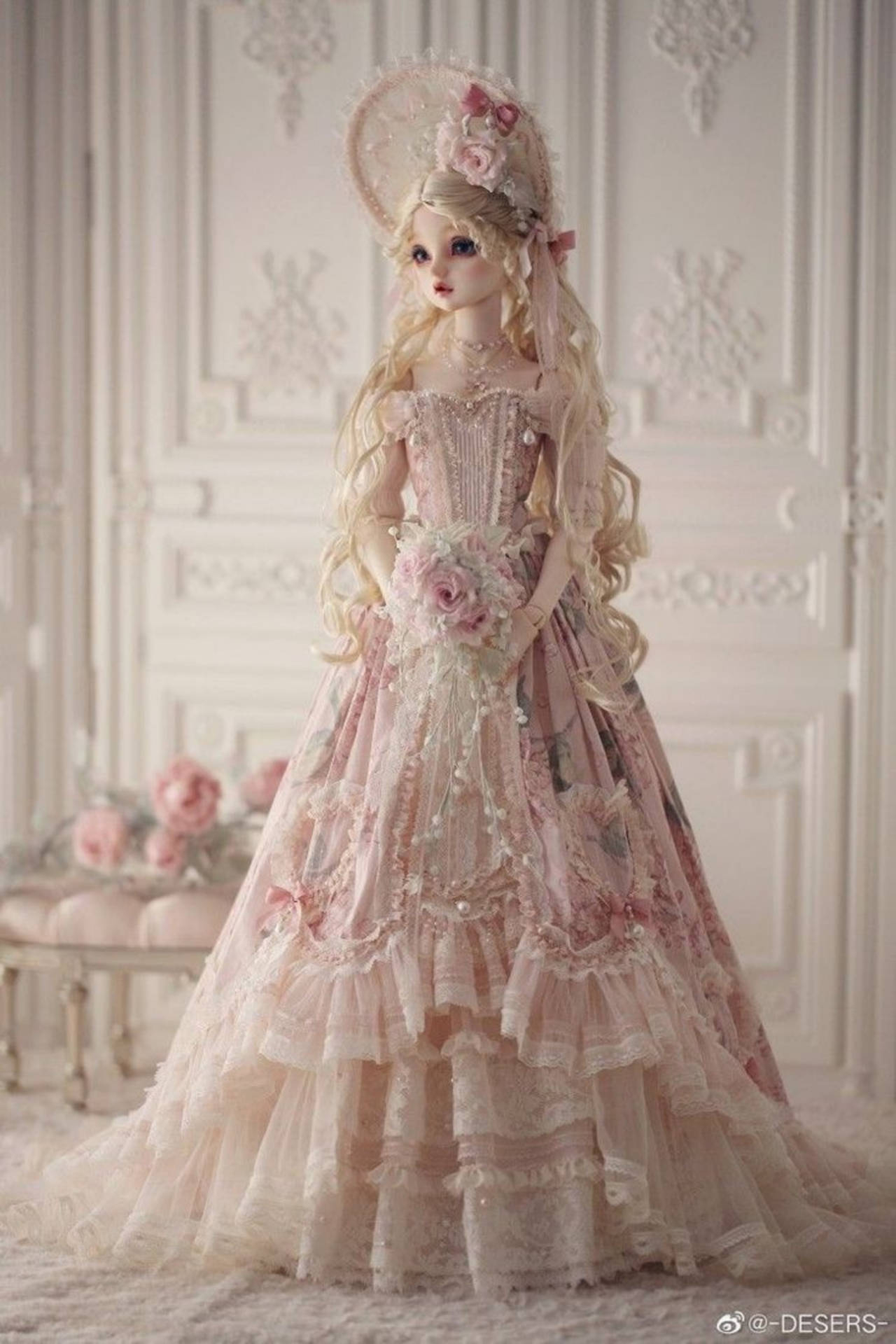 1280x1920 Download Barbie Doll In Princess Lolita Gown Wallpaper, Phone