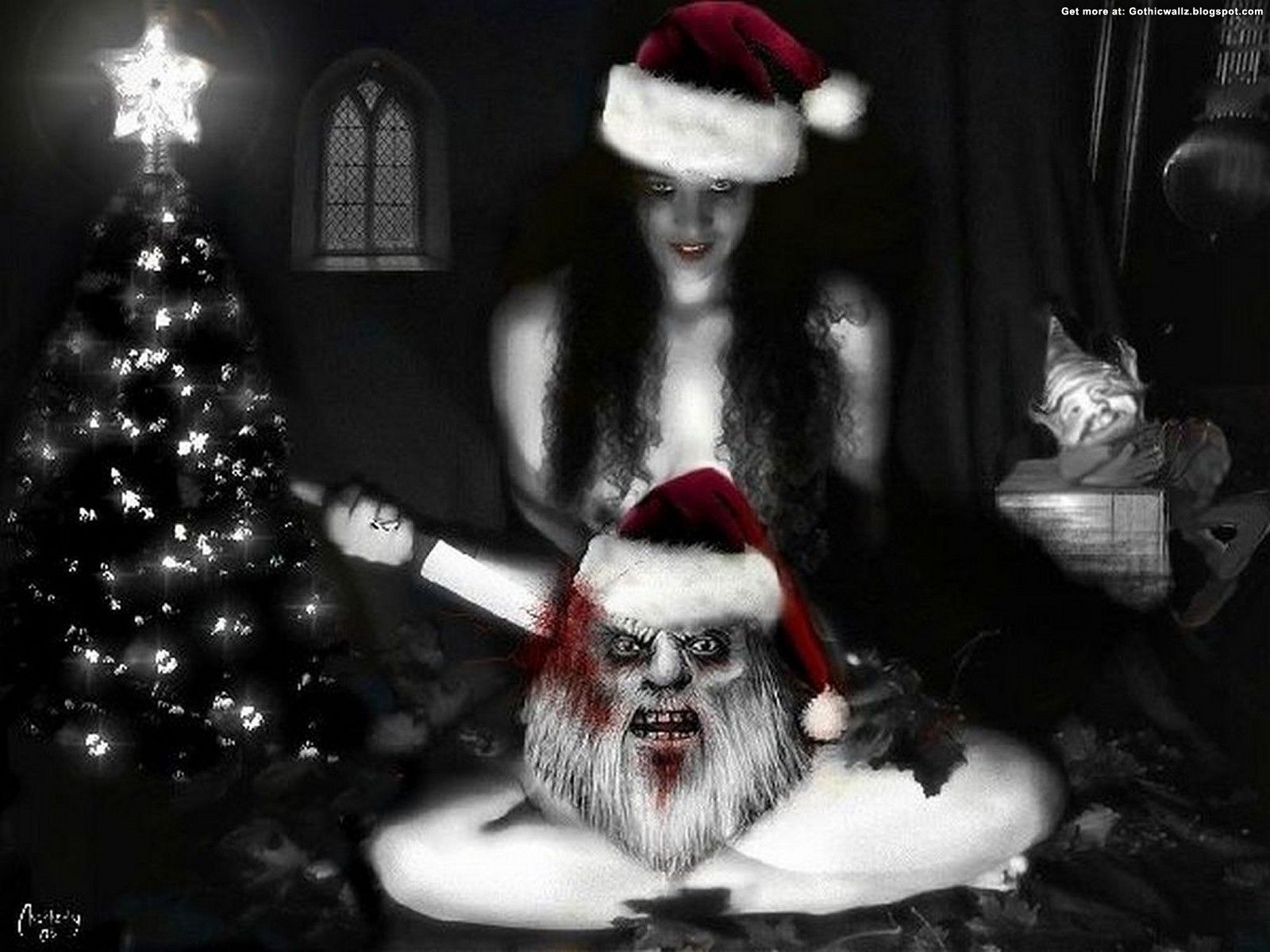 1600x1200 Scary and Evil Christmas Wallpaper. Gothic picture, Dark christmas, Creepy christmas, Desktop