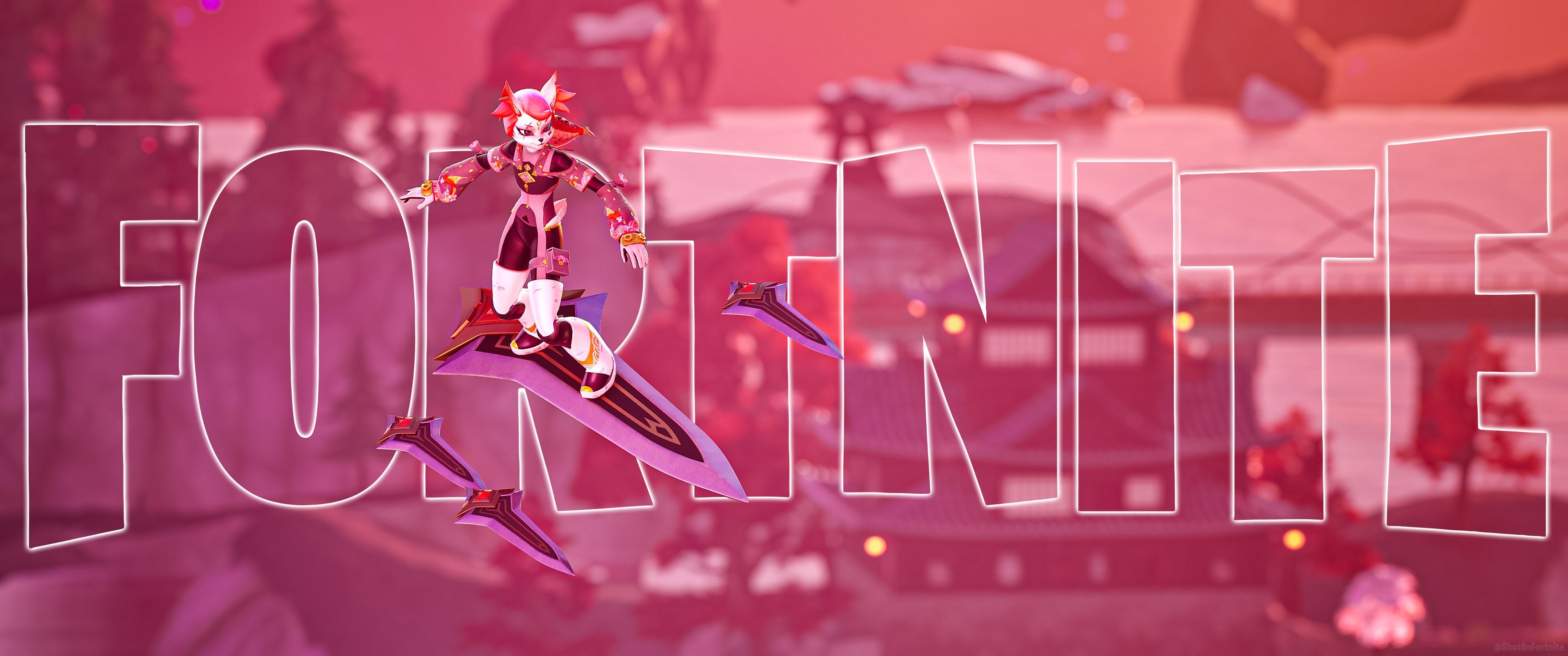 3440x1440 Kimiko Five Tails Fortnite Wallpaper, Dual Screen
