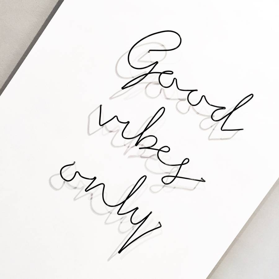 900x900 good vibes only' wire wall plaque by more than just, Phone