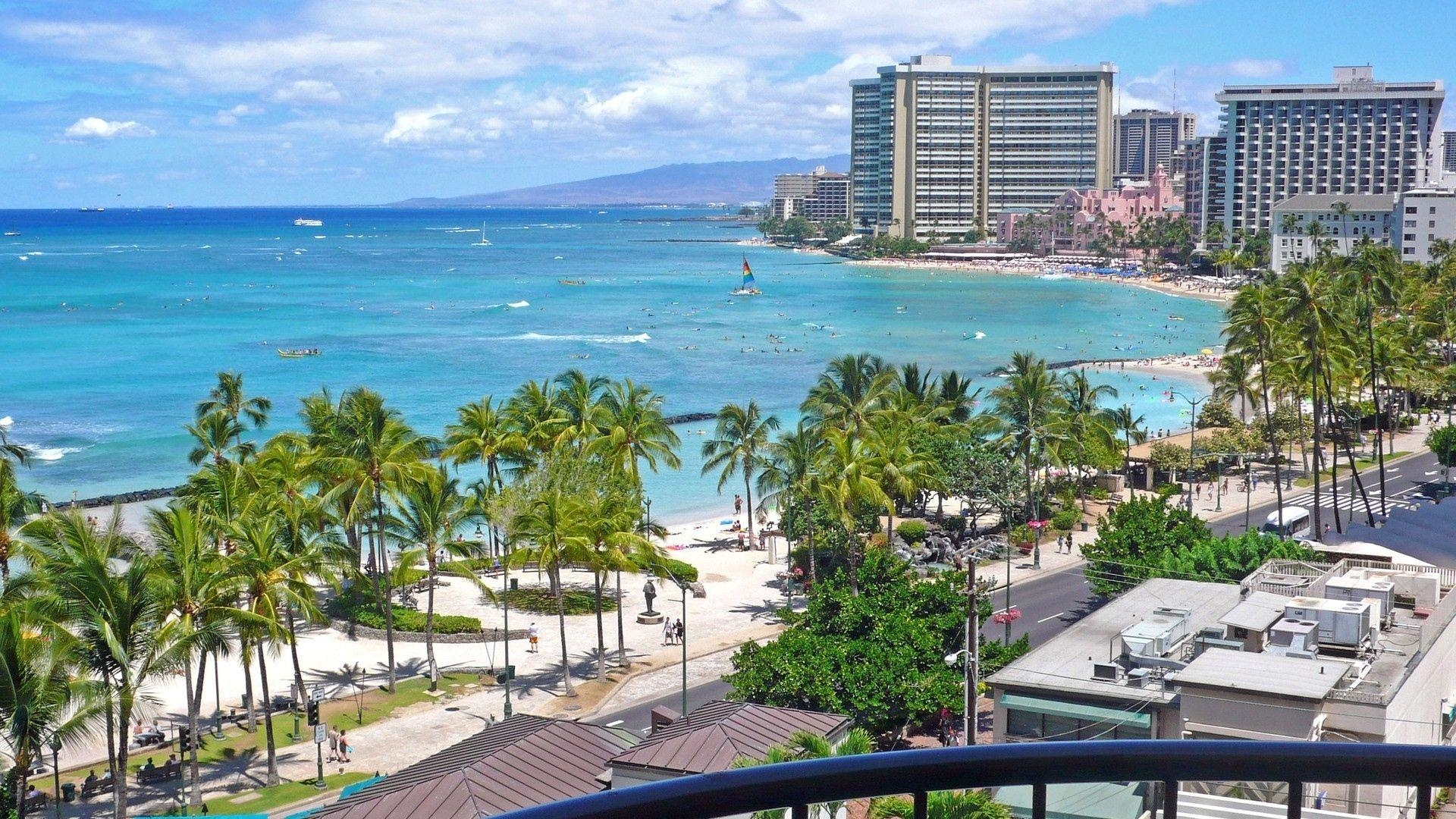 1920x1080 Download Wallpaper  Honolulu hawaii beach, United states, Desktop