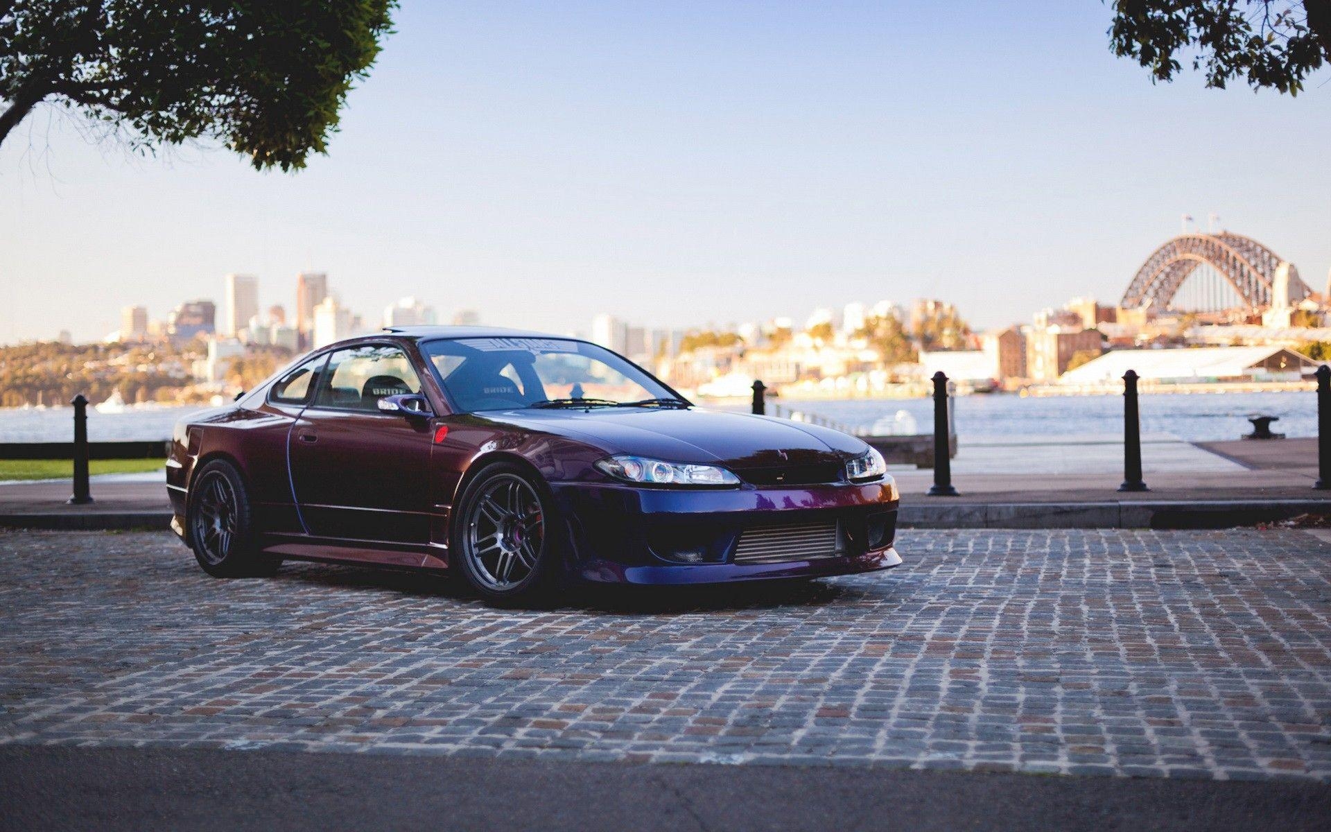 1920x1200 cars, tuning, Australia, Nissan Silvia, Sydney Harbour Bridge, JDM, Desktop