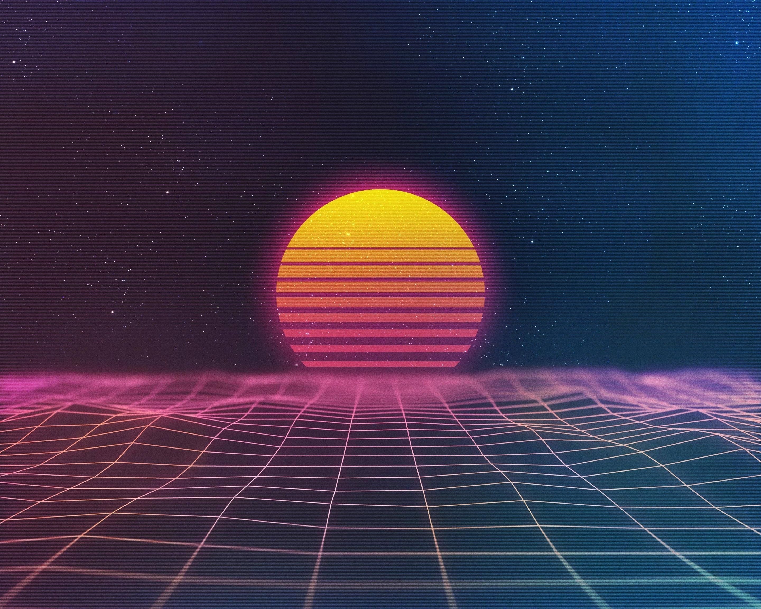 2880x2310 Retro Sunset Wallpaper Free Retro Sunset Background, Desktop