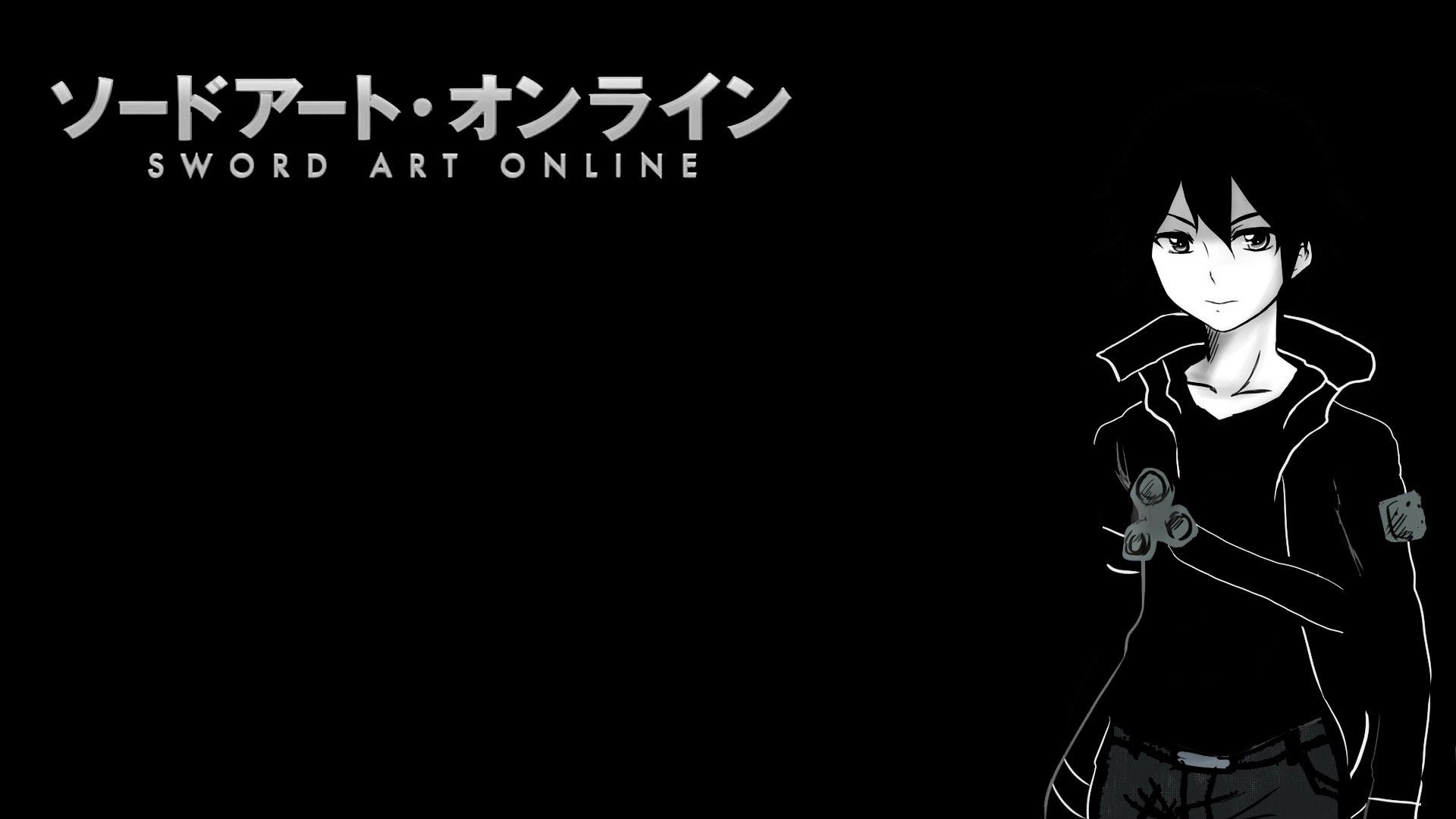 1920x1080 wallpaper: Wallpaper Anime Black And White, Desktop