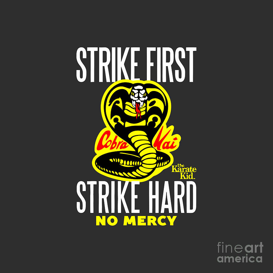 900x900 Cobra Kai Shirt Strike First Drawing, Phone