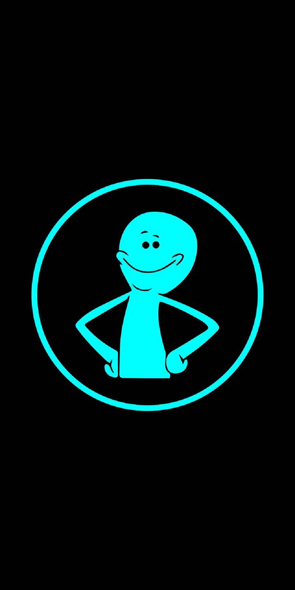 960x1920 Mr Meeseeks Circular Logo Wallpaper, Phone