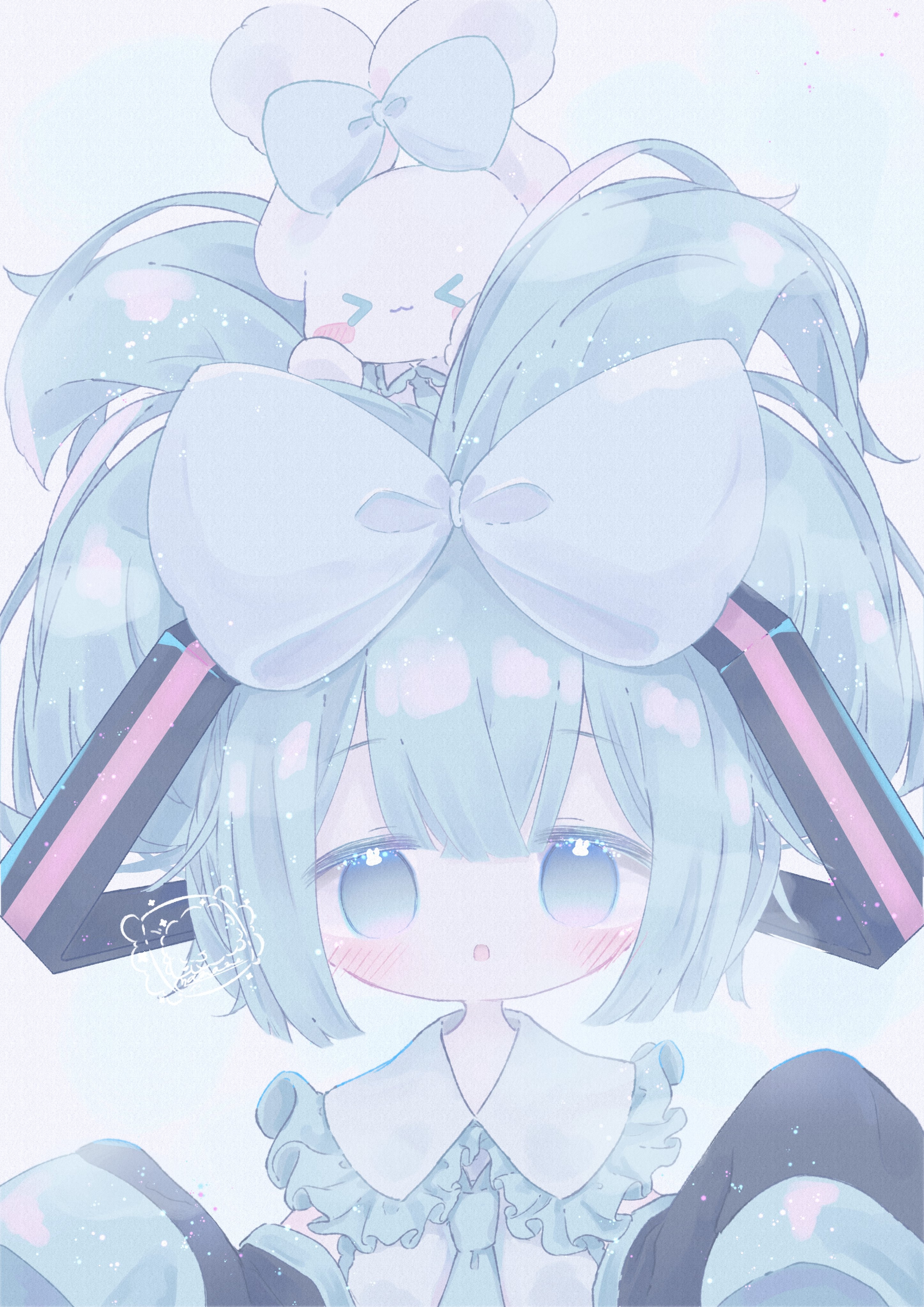 2900x4100 hatsune miku, cinnamoroll, and cinnamiku (vocaloid and 1 more) drawn, Phone