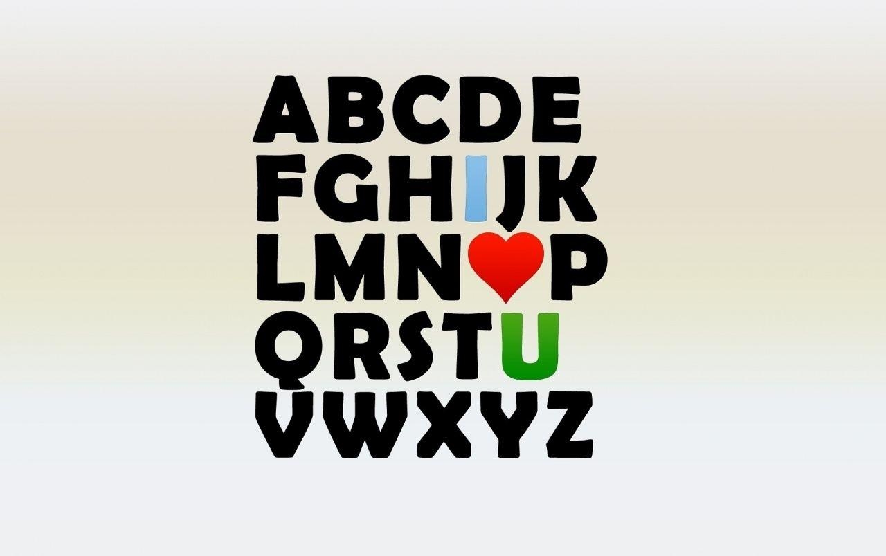 1280x810 I Love U Alphabet wallpaper. I Love U Alphabet, Desktop