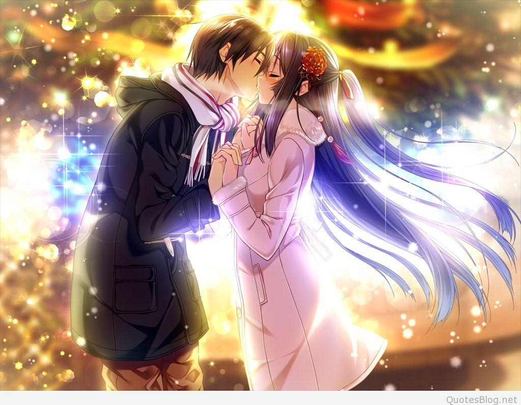 1030x800 Beautiful Couple Mouth Kissing Anime Image For Facebook, Desktop