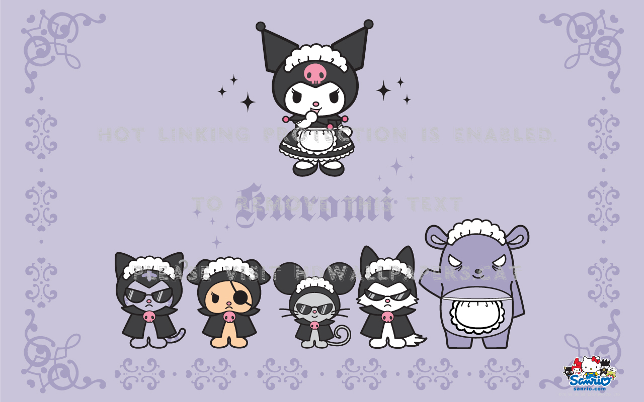 1280x800 kuromi lolita hello kitty cute gothic anime, Desktop