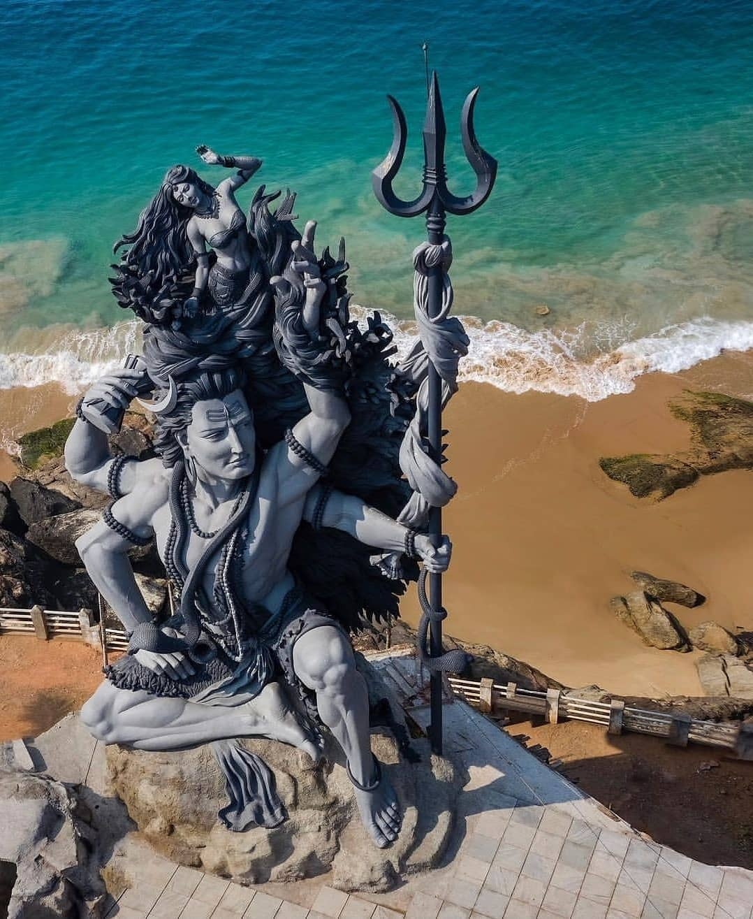 1080x1320 Kerala Tourism - #DidYouKnow that the magnificent statue of Lord Shiva at the Azhimala temple in Trivandrum, is the tallest in Kerala? The Lord is in Gangadhareswara form, holding the Goddess, Phone