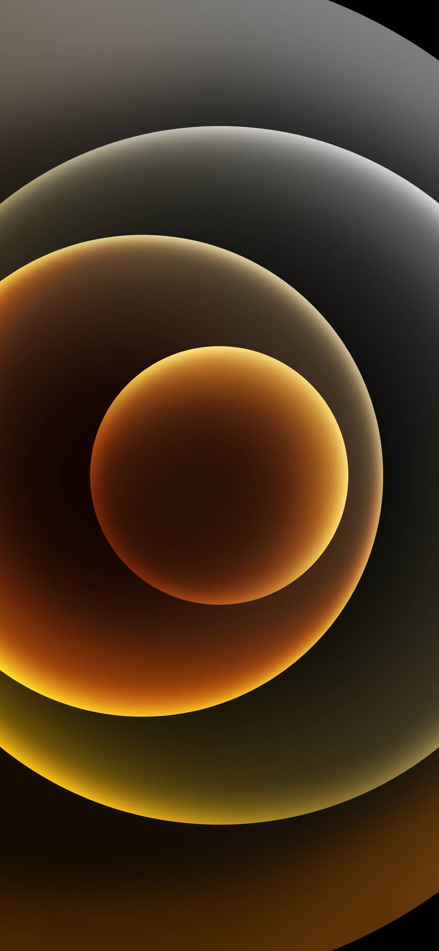 890x1920 Download Yellow Orbs iPhone 12 Wallpaper, Phone