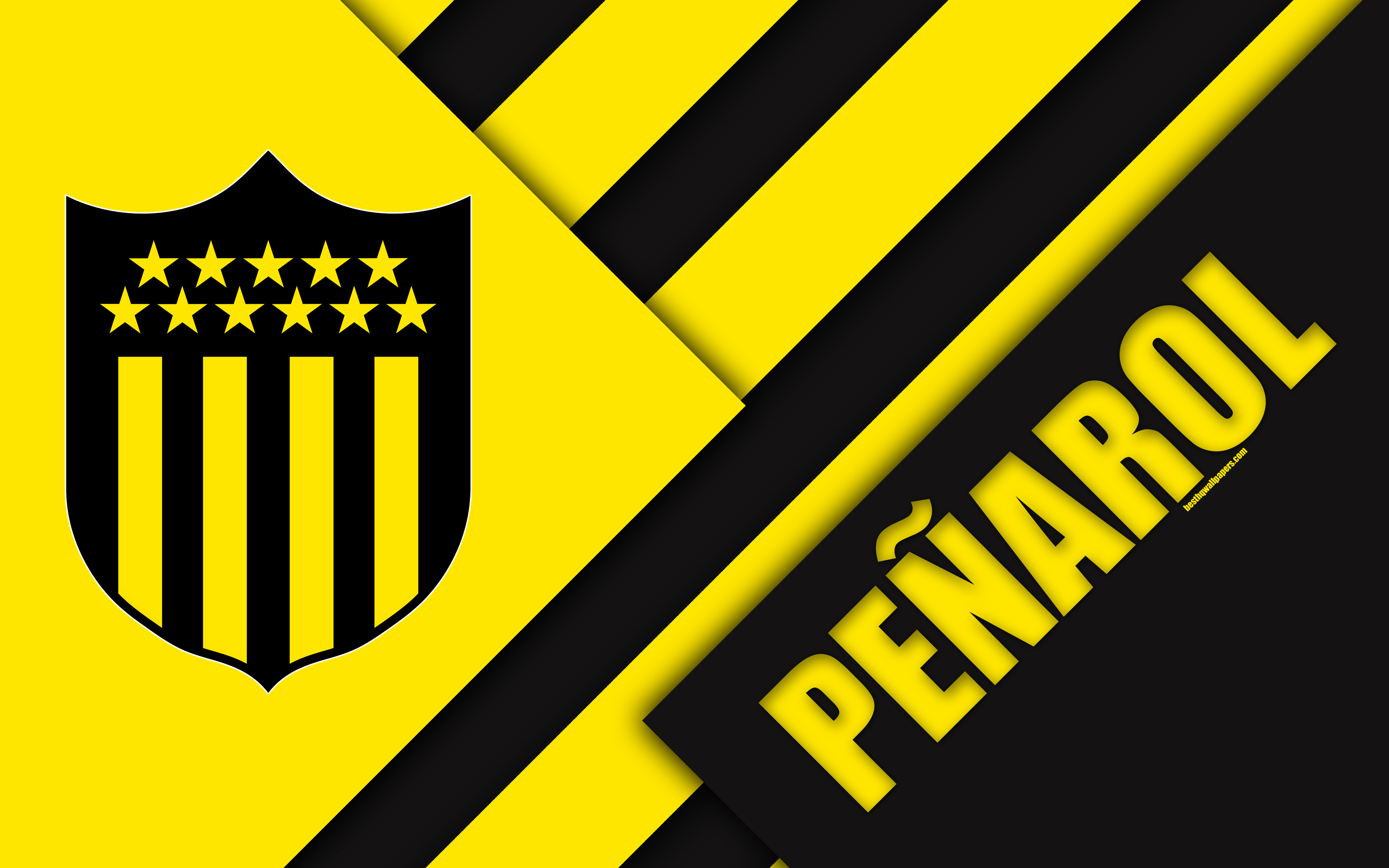 3840x2400 Download wallpaper Club Atletico Penarol, 4k, Uruguayan football, Desktop