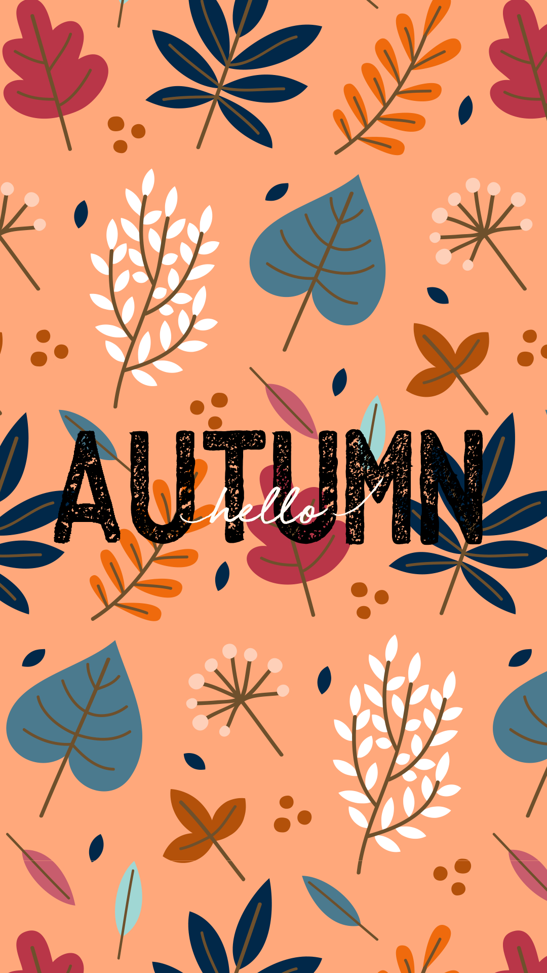 1080x1920 Hello Autumn! Aesthetic fall social media posts & wallpaper / lock screens ⋆ Aesthetic Design Shop, Phone