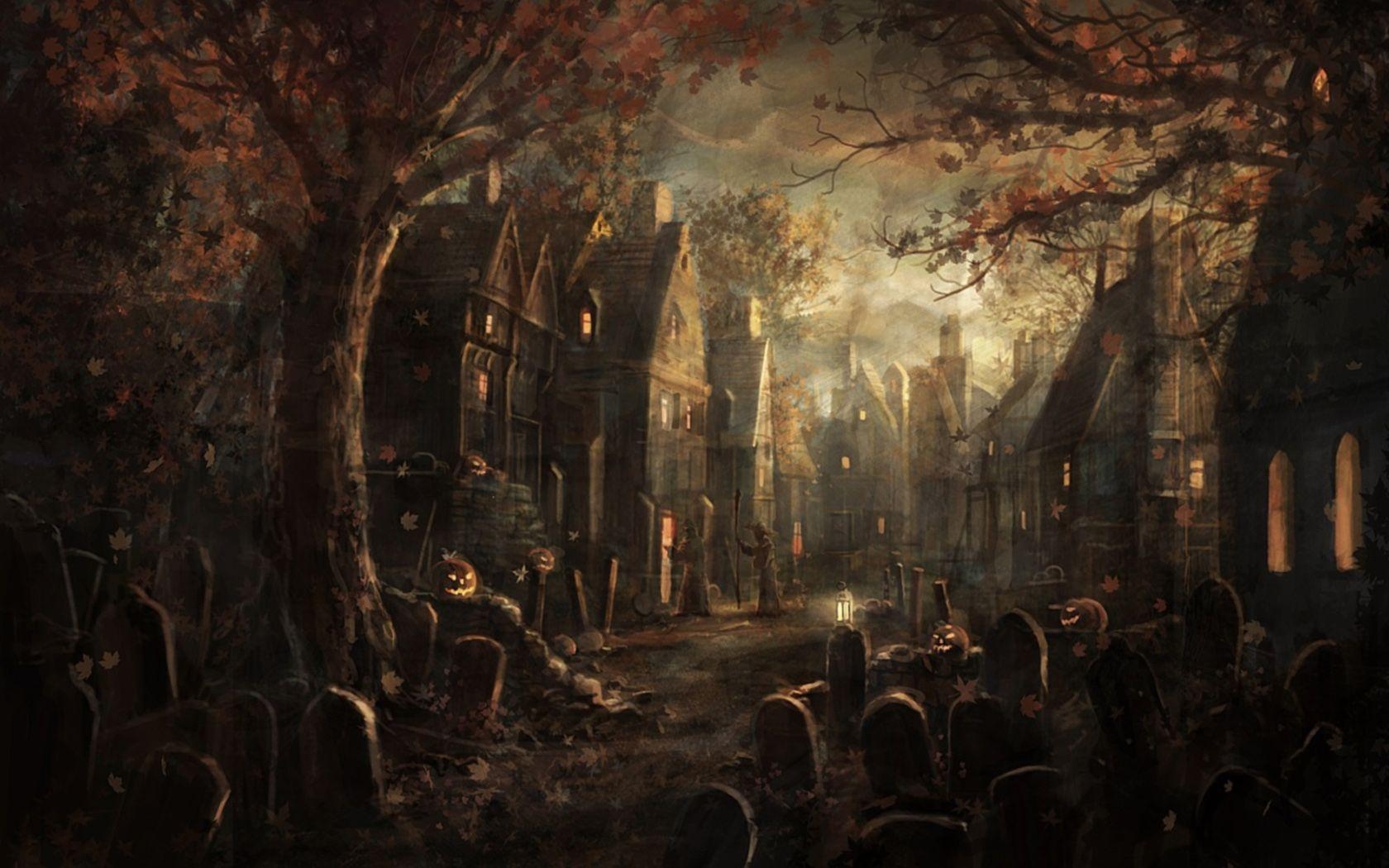 1680x1050 Creepy Town of Halloween Wallpaper. Halloween. Halloween wallpaper, Desktop