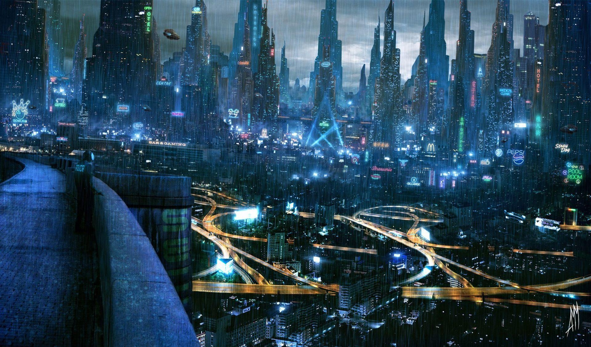 1920x1130 Sci Fi Cities. Sci Fi City Wallpaper Background 1920 X 1129, Desktop