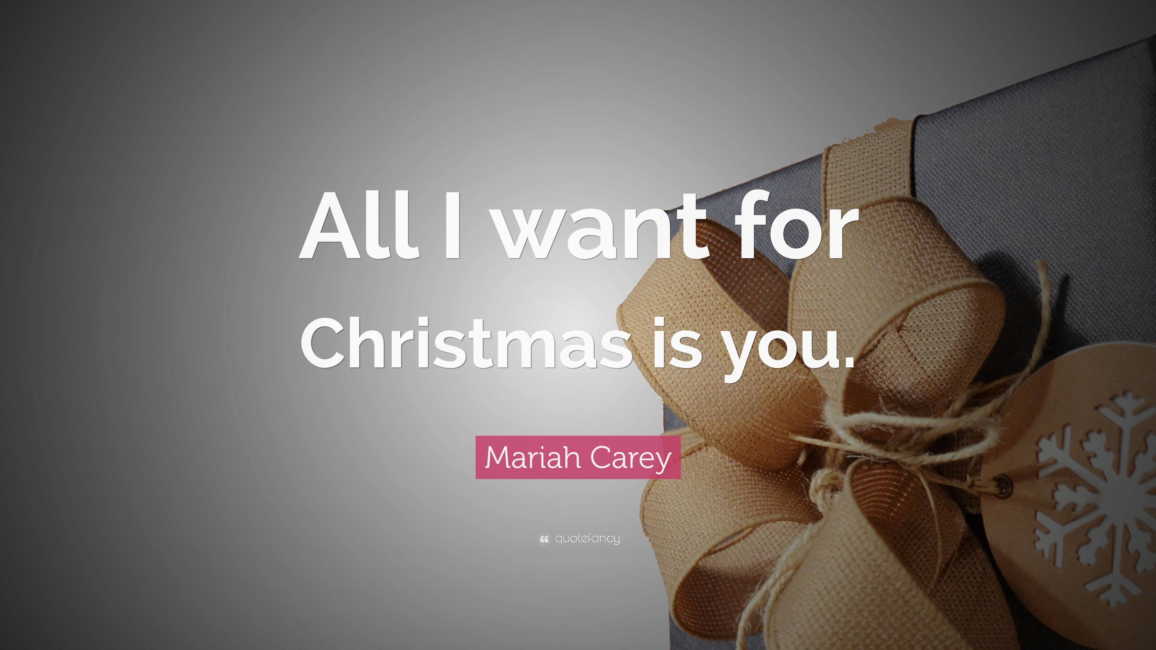 3840x2160 Mariah Carey Quote: “All I want for Christmas is you.” (15 wallpaper), Desktop