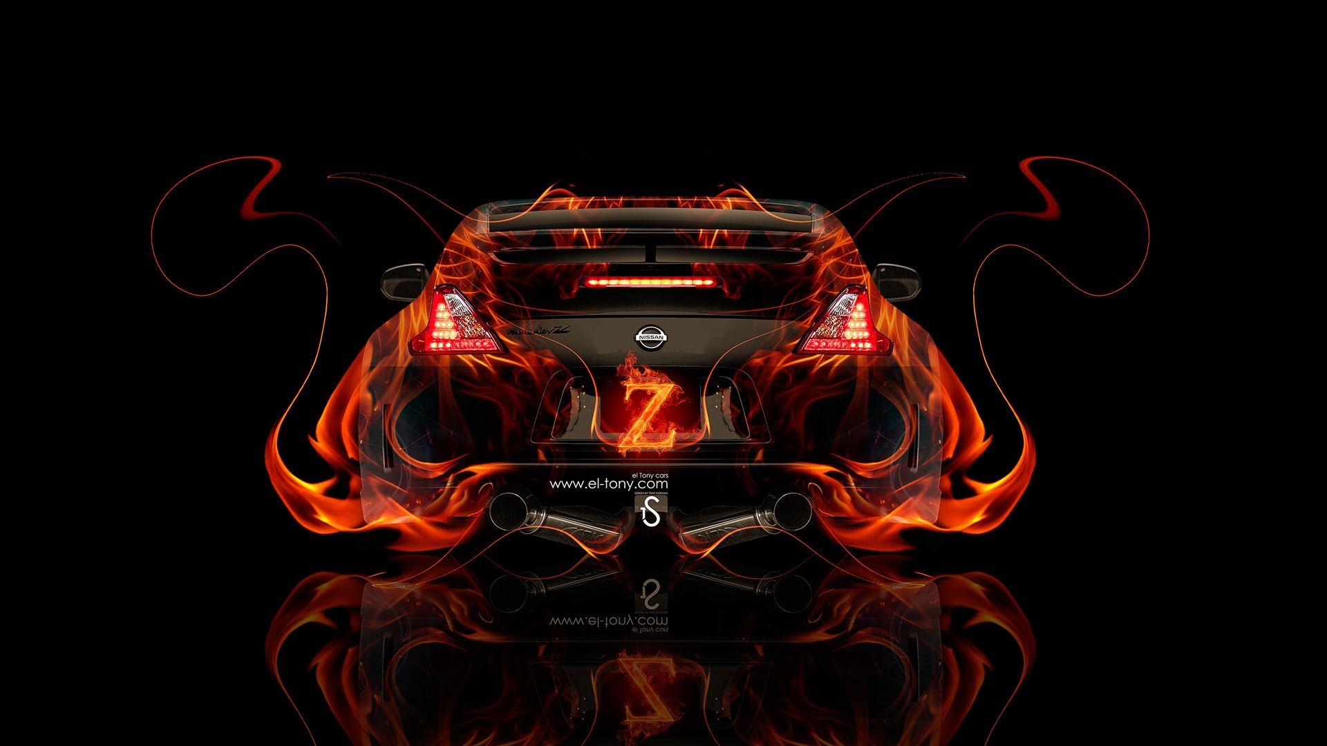 1920x1080 Nissan Fairlady Z JDM Fire Car 2014, Desktop