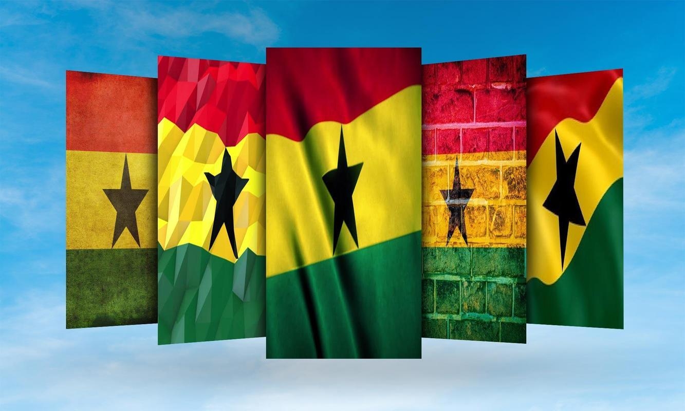 1340x800 Ghana Flag Wallpaper for Android, Desktop