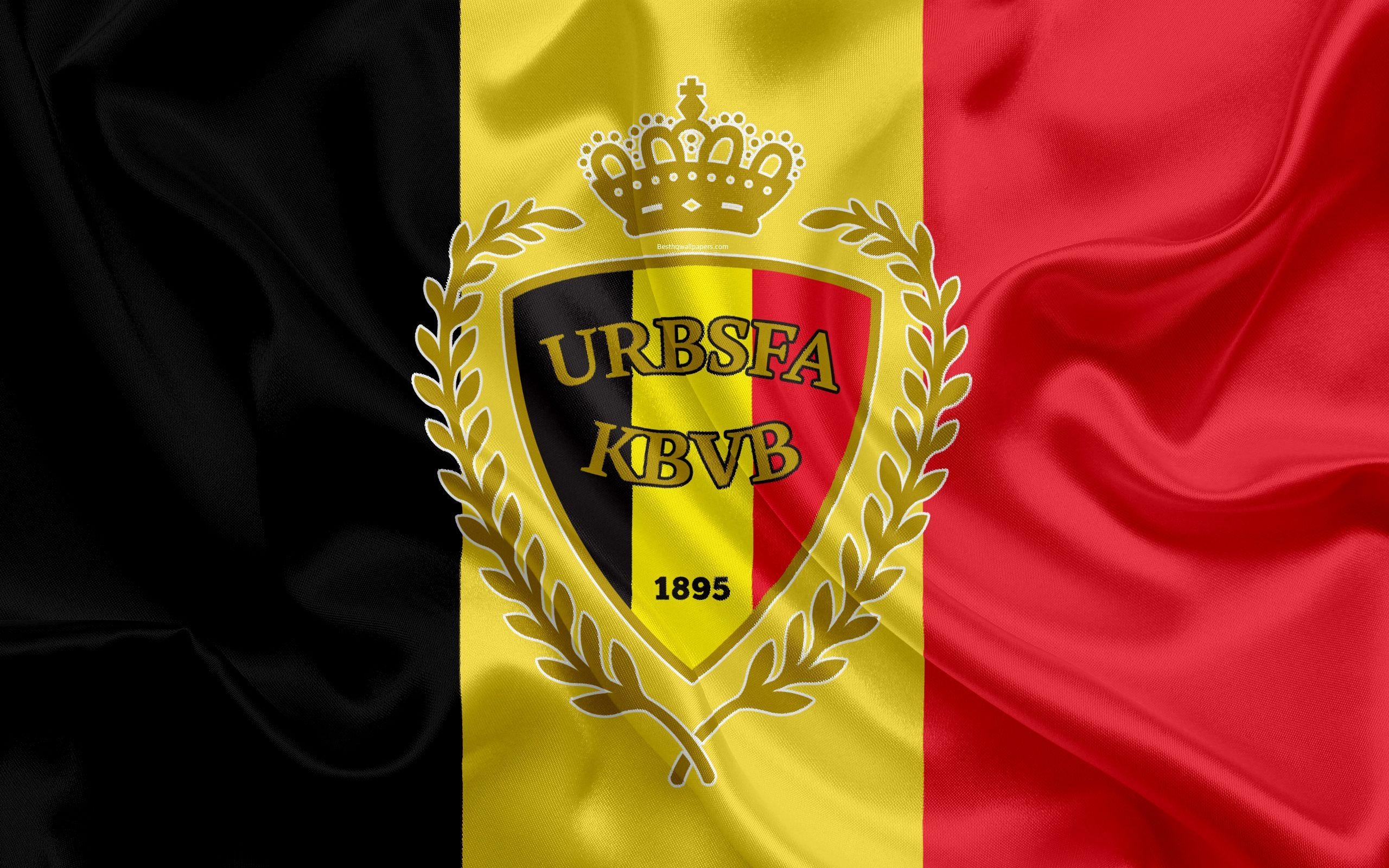 2560x1600 Download wallpaper Belgium national football team, logo, emblem, Desktop