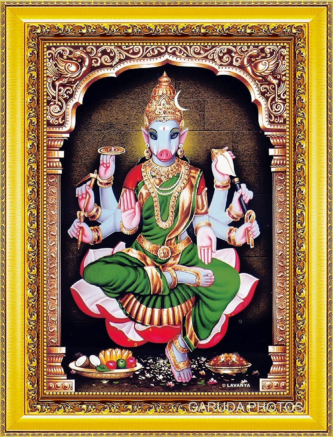 1150x1500 Garuda Photo Sri Varahi Amman Devi Photo Frame (Gold Colour) (Small 9 X 7 Inch), Amazon.in: Home & Kitchen, Phone