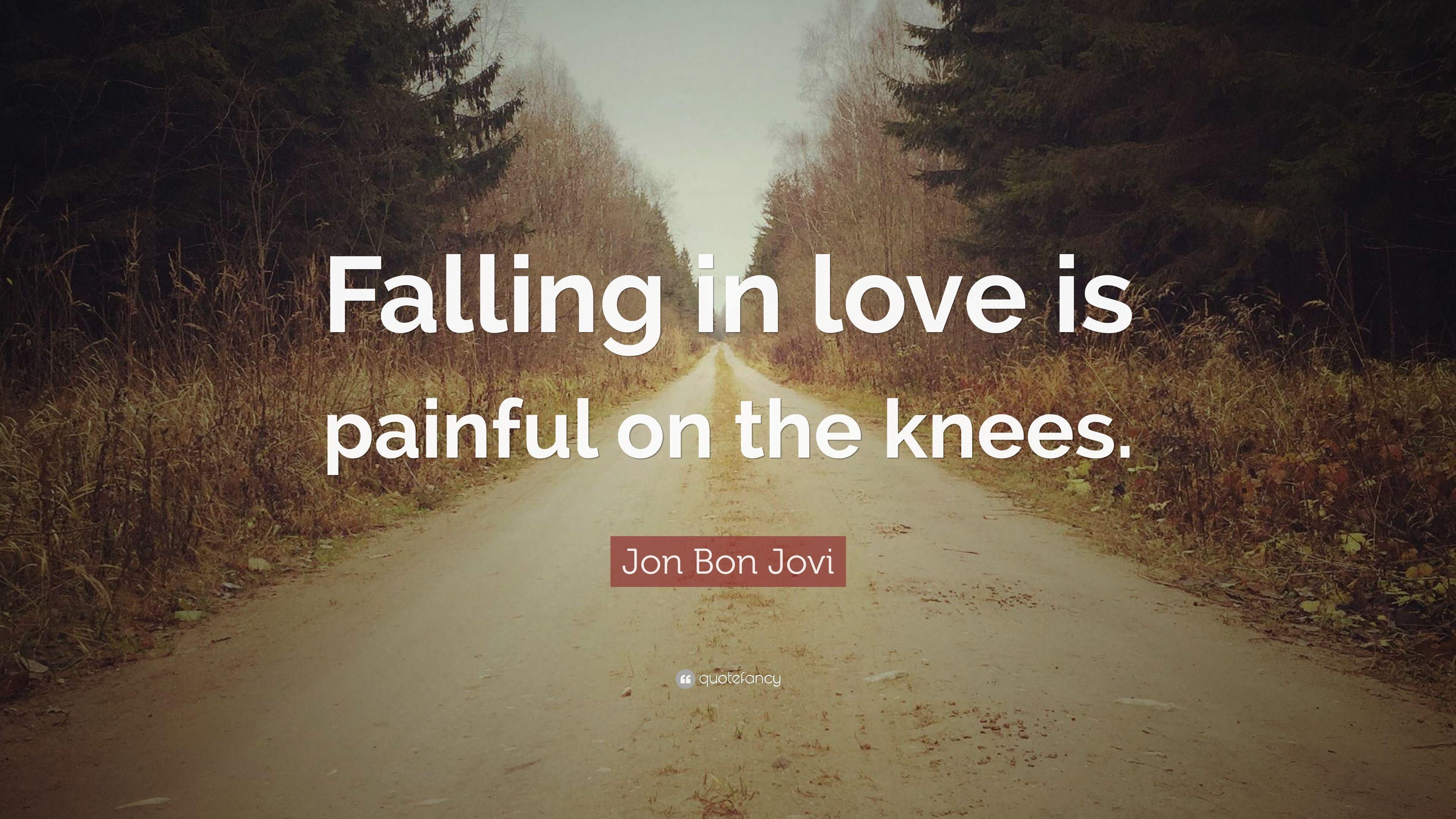 3840x2160 Jon Bon Jovi Quote: “Falling in love is painful on the knees.” 12, Desktop