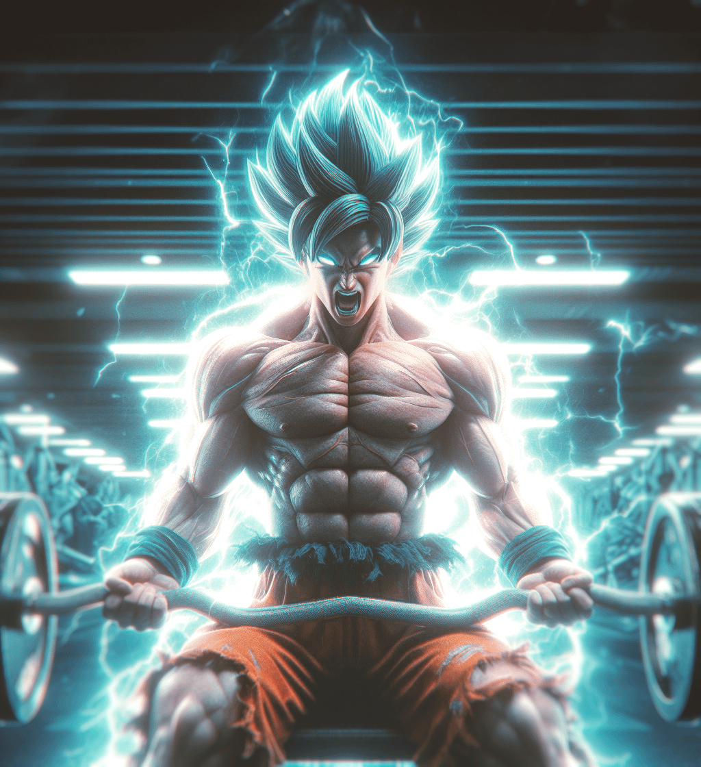 1030x1120 Goku in the gym, Phone