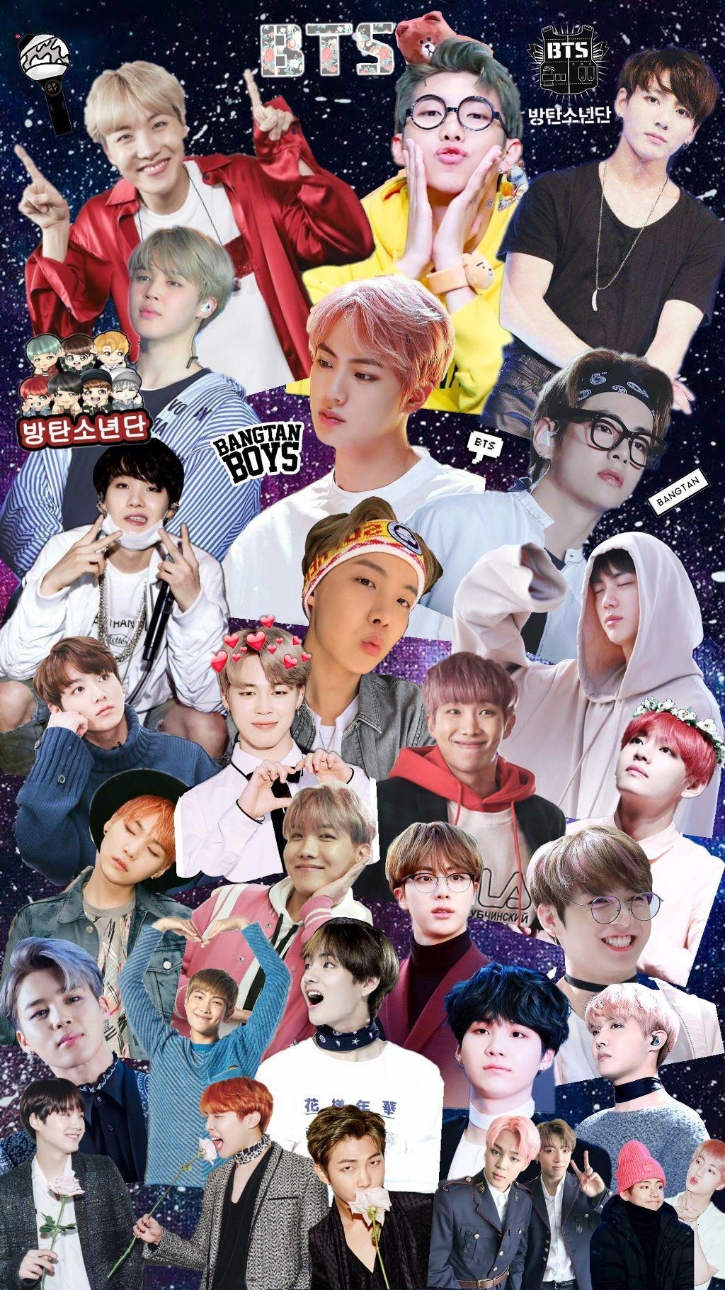 1030x1820 FreeToEdit bts collage wallpaper, Phone