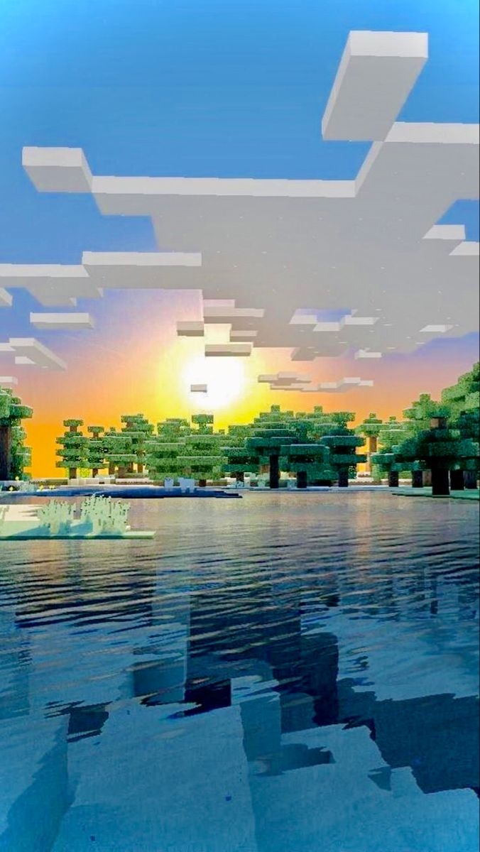 680x1200 Minecraft sunset. Minecraft wallpaper, Minecraft posters, Minecraft picture, Phone