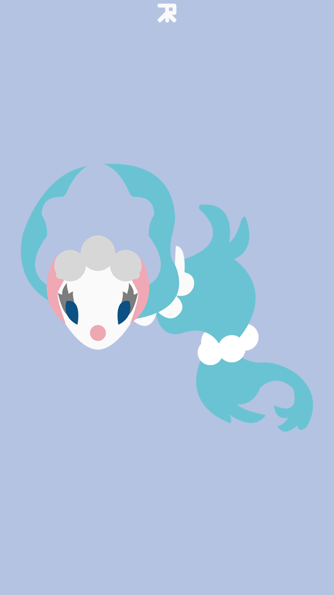 1080x1920 I made a Minimalistic Primarina Wallpaper! (Phone + Desktop), Phone