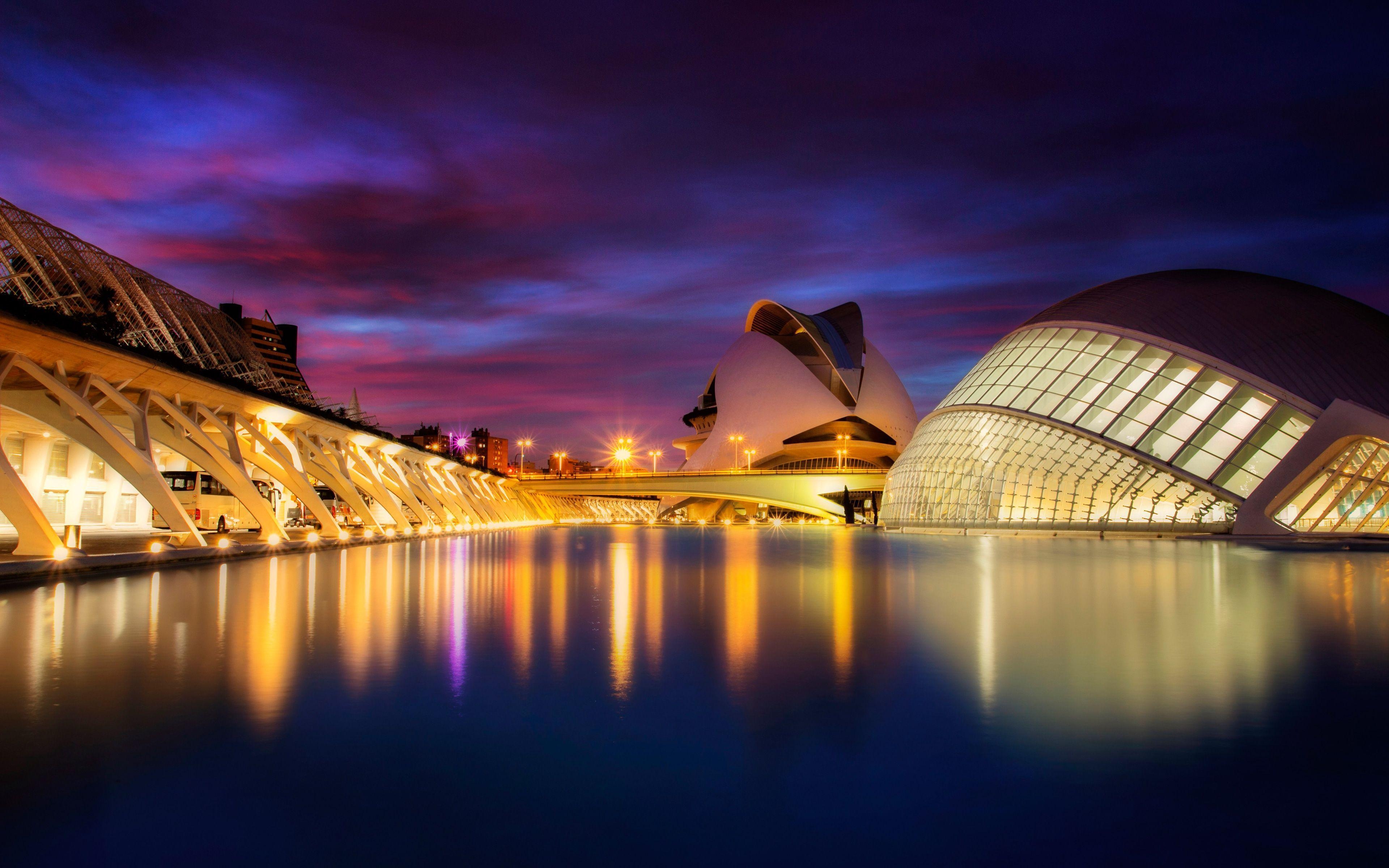 3840x2400 City of Arts and Sciences Valencia Spain Wallpaper, Desktop