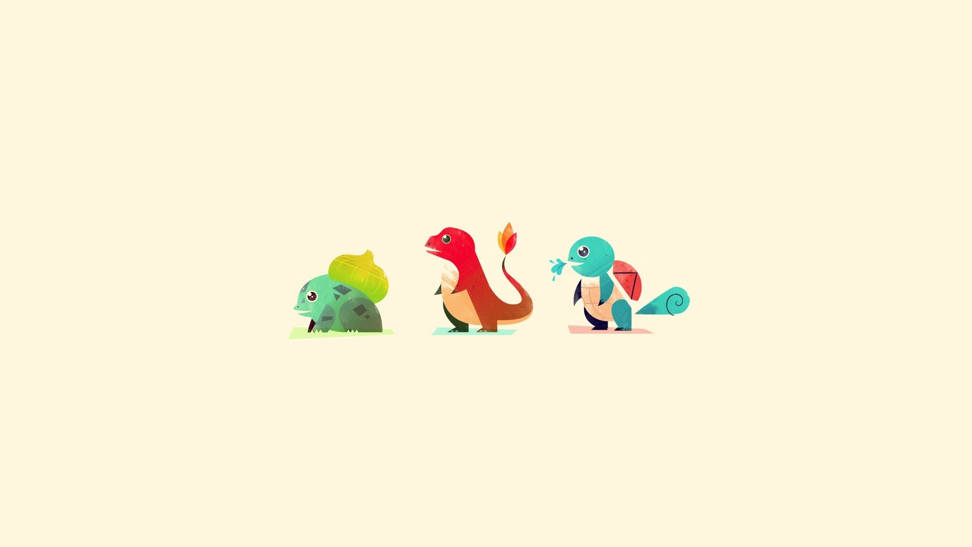 1920x1080 Pokemon, Bulbasaur, Charmander, Squirtle, Minimalism HD Wallpaper / Desktop and Mobile Image & Photo, Desktop