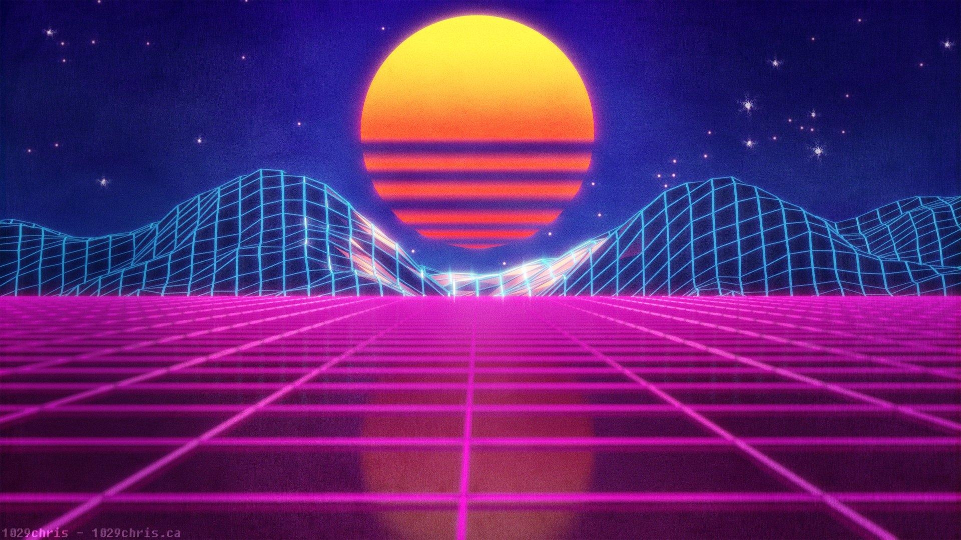 1920x1080 4K Ultra HD Retro Wave Wallpaper, Desktop