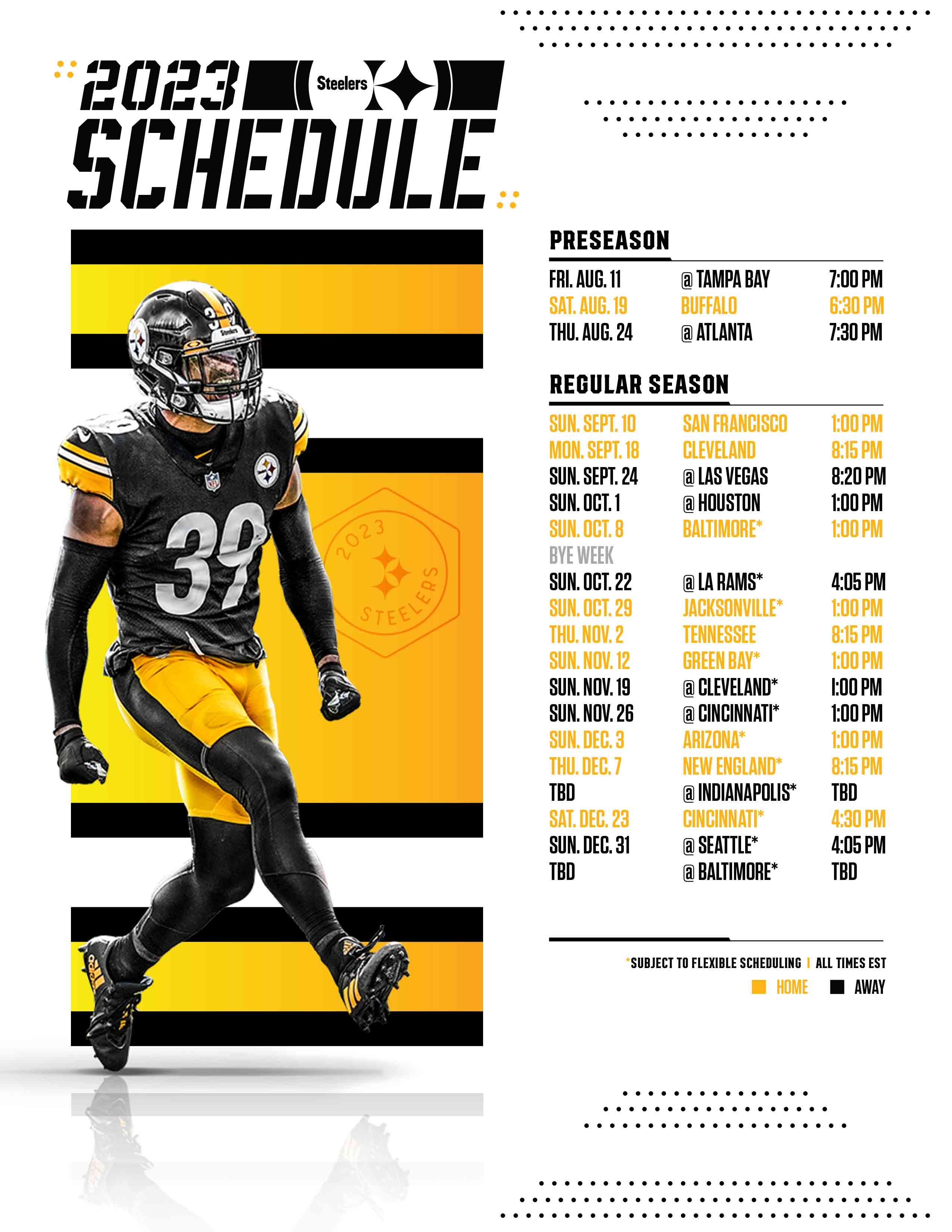 2550x3300 Steelers Schedule, Phone