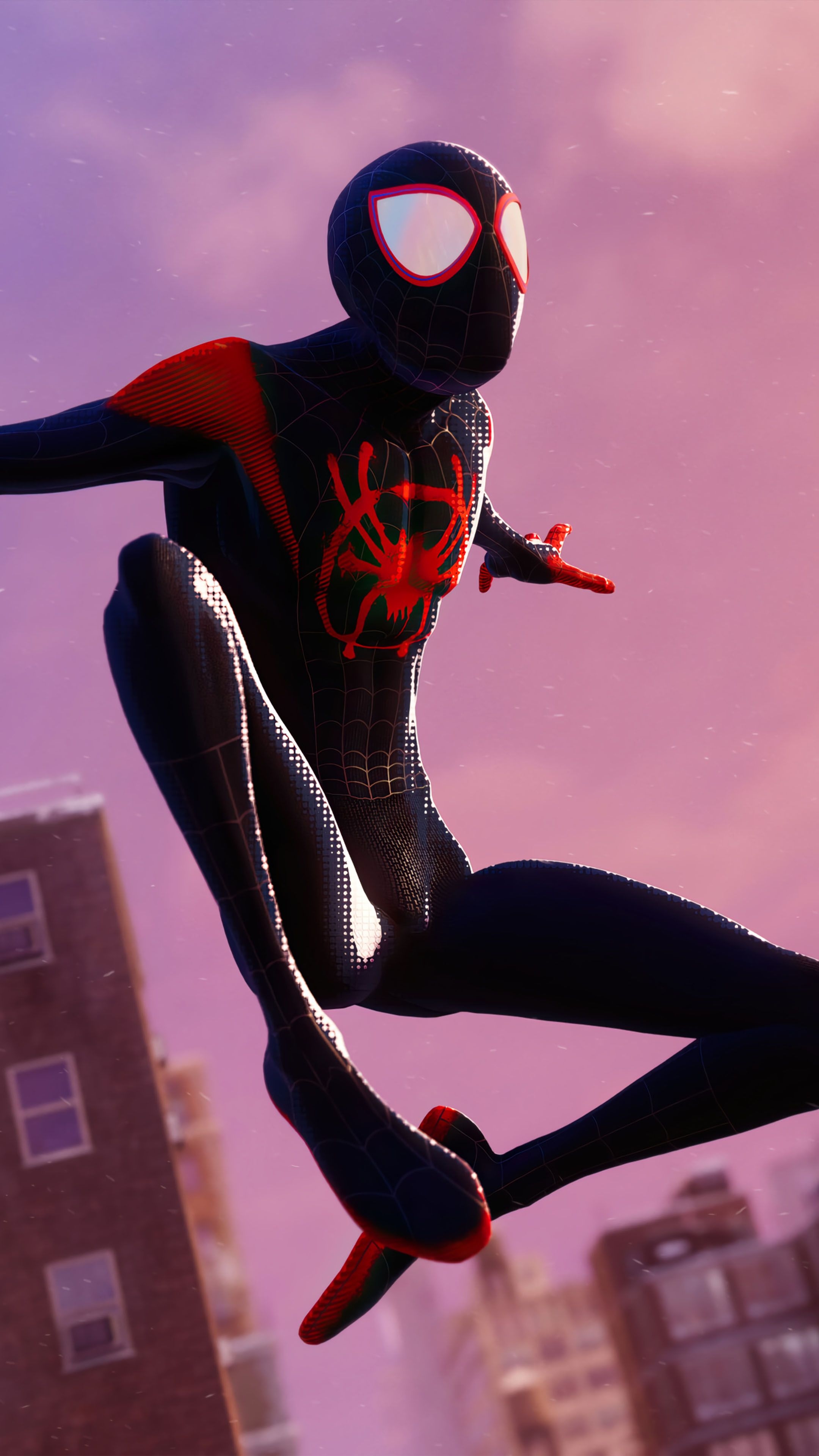 2160x3840 Spider Man Miles Morales Into The Spider Verse Suit 4K Ultra HD Mobile Wallpaper, Phone