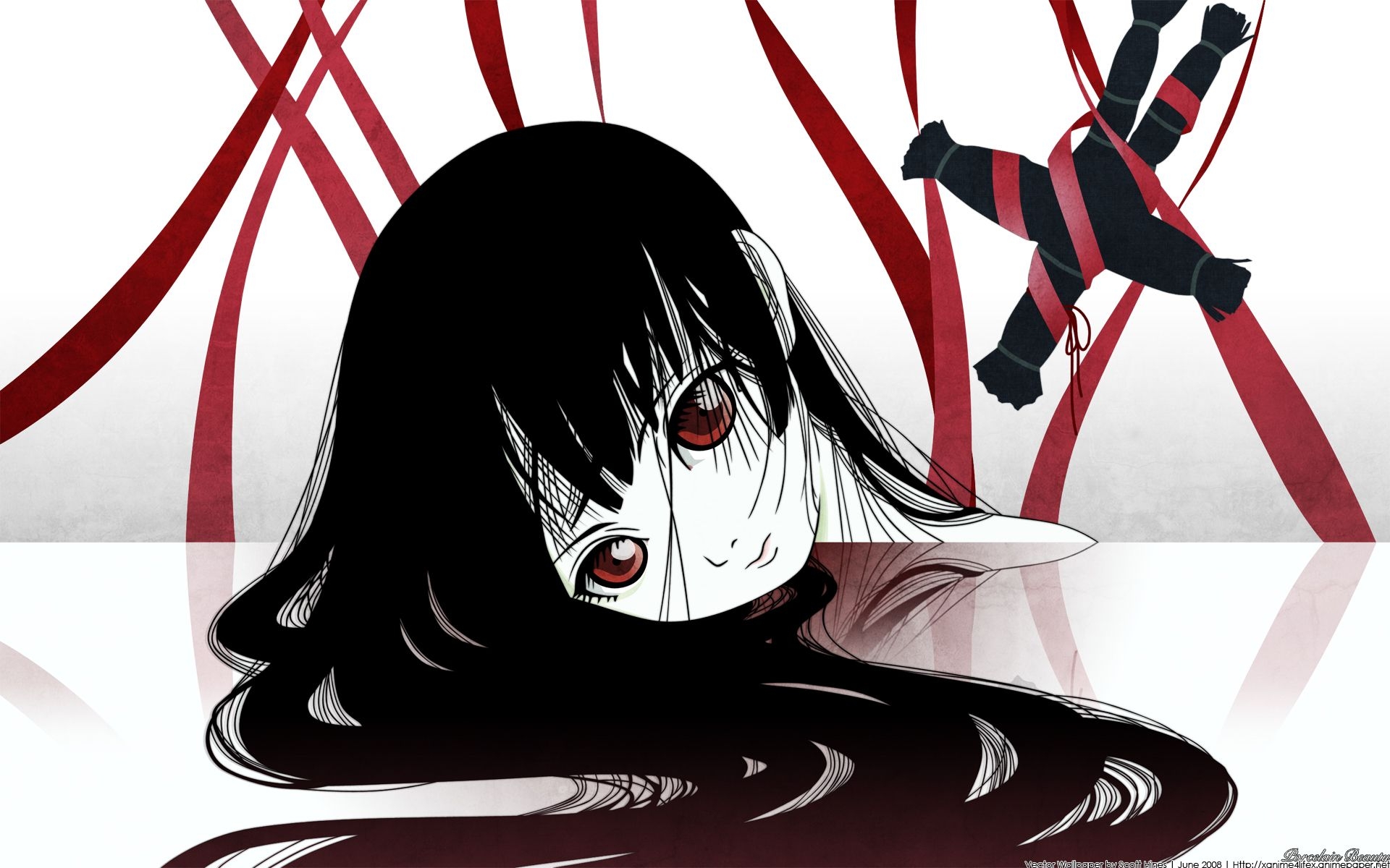 1920x1200 Jigoku Shoujo Wallpaper: Porcelain Beauty, Desktop