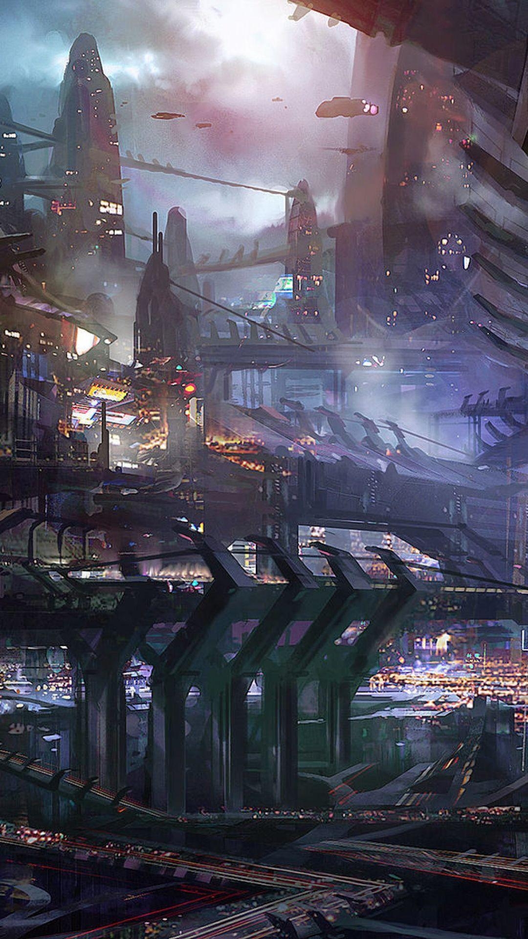 1080x1920 Sci Fi City HD Android Wallpaper free download, Phone