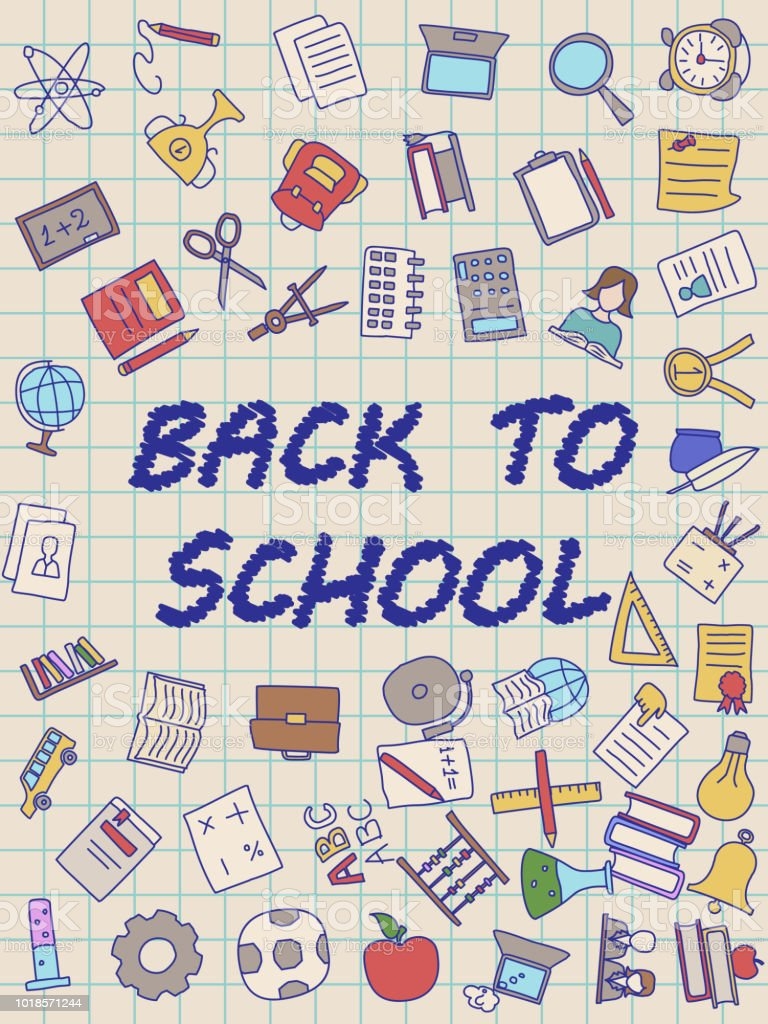 770x1030 Welcome Back To School Poster With Doodles Good For Textile Fabric Design Wrapping Paper And Website Wallpaper Stock Illustration Image Now, Phone