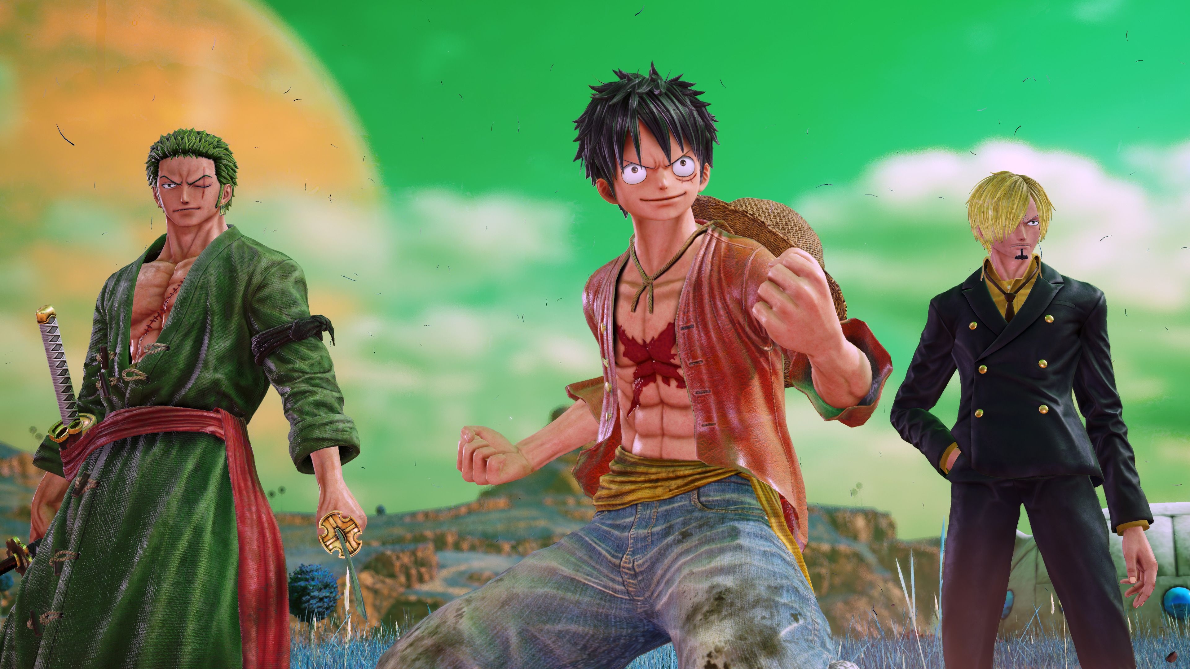 3840x2160 One Piece Luffy Roronoa Zoro Sanji Jump Force 4K, Desktop