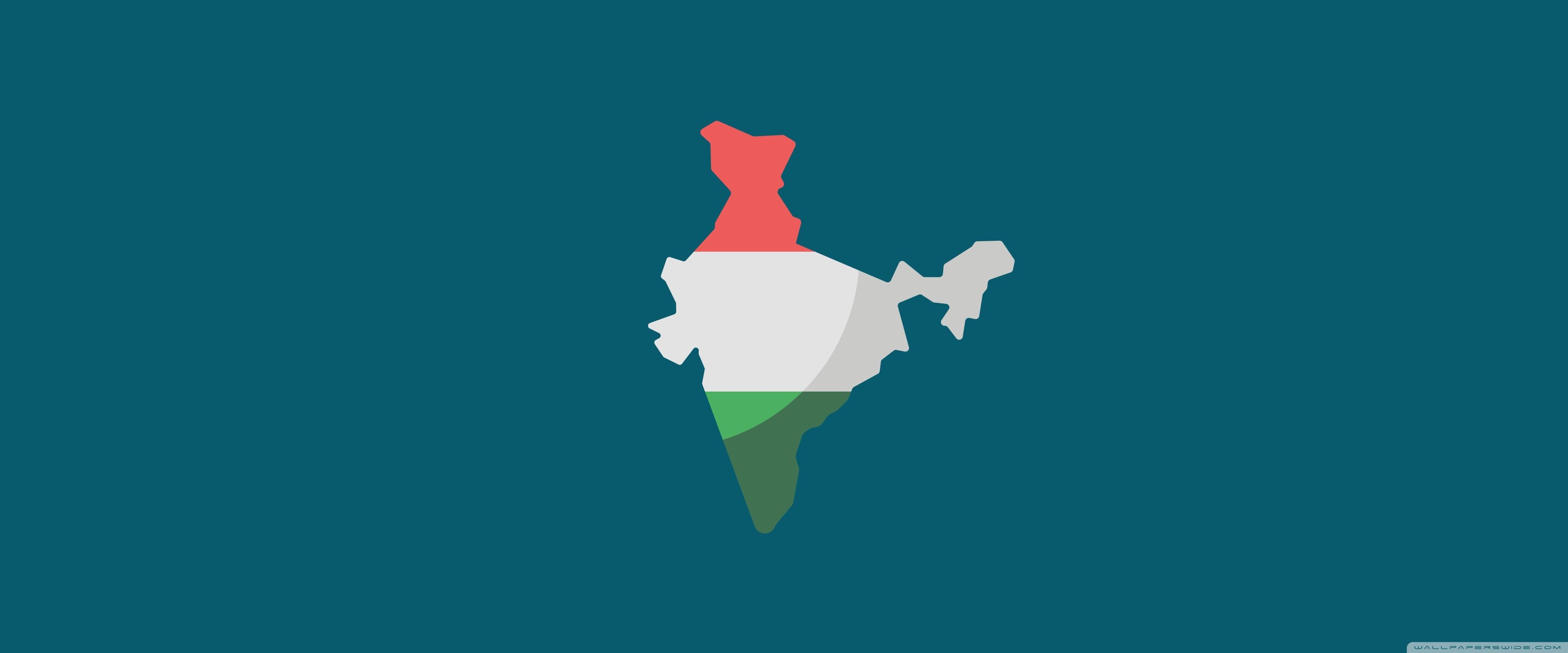 3840x1600 India Map 3D Wallpaper, Dual Screen