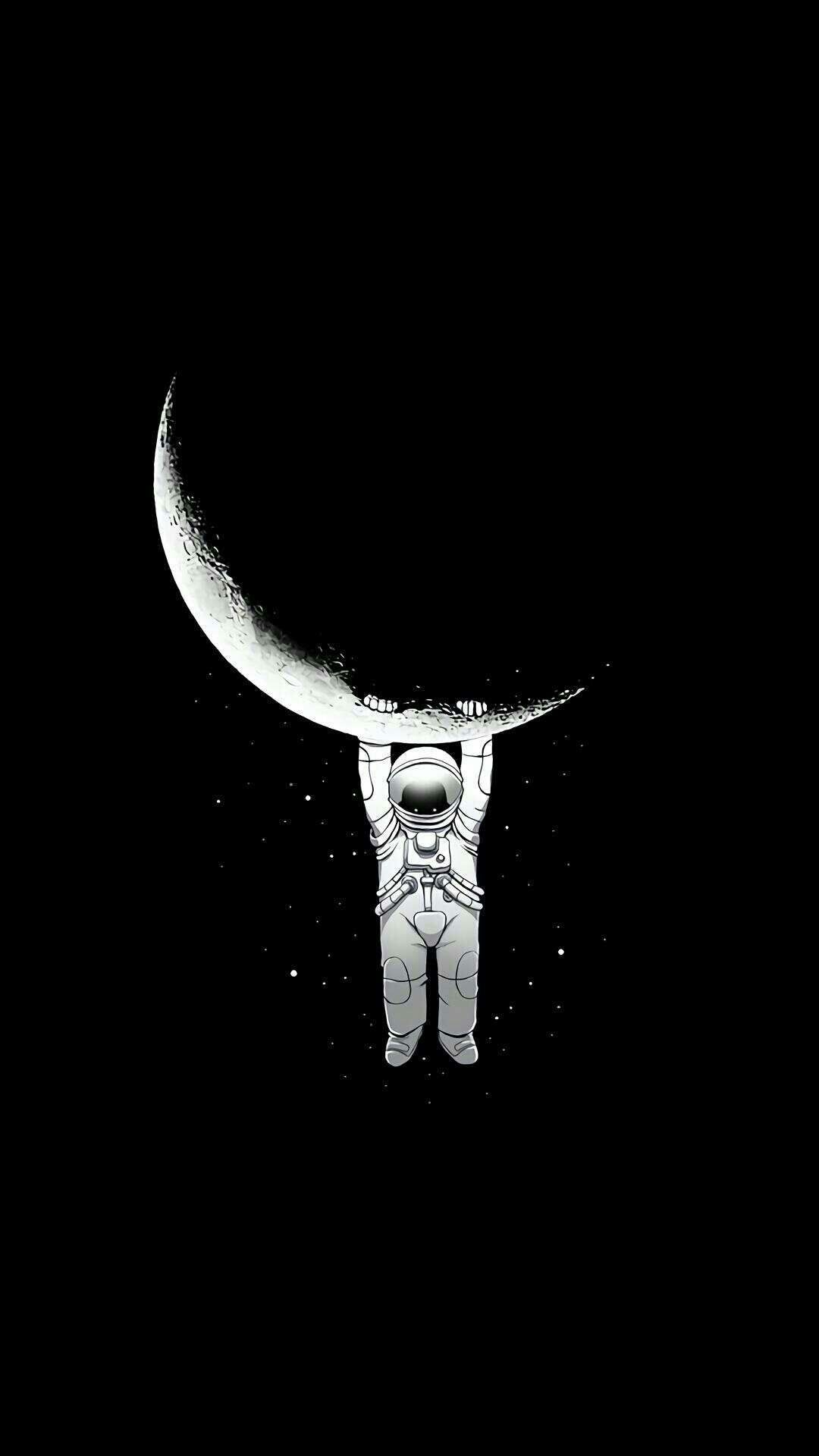 1080x1920 Dark 4k Image. iPhone wallpaper hipster, Astronaut wallpaper, Dark wallpaper, Phone