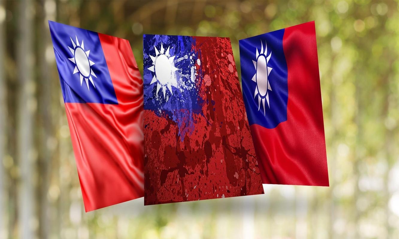 1340x800 Taiwan Flag Wallpaper for Android, Desktop