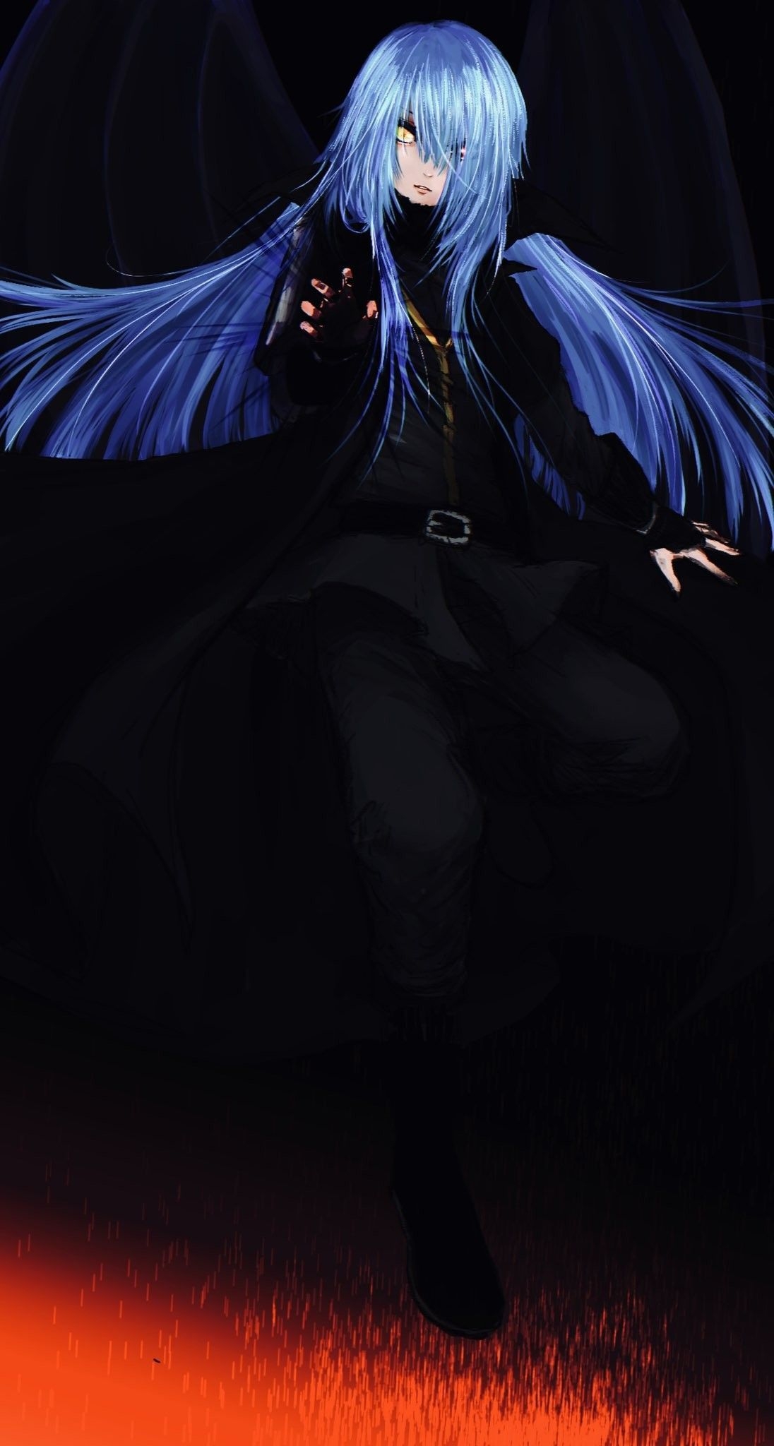 1100x2050 Demon Lord Rimuru. Gambar karakter, Ilustrasi manga, Gambar, Phone