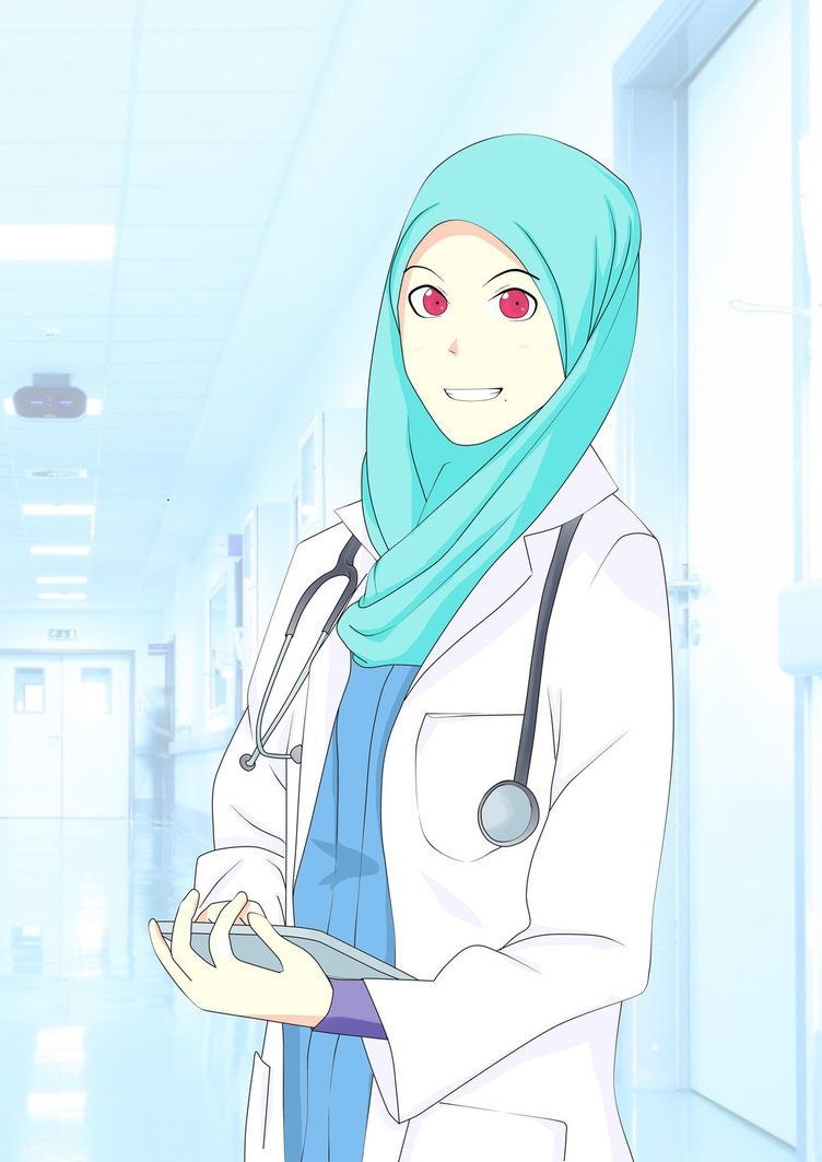 760x1070 Girl Doctor Cartoon Muslimah.teahub.io, Phone